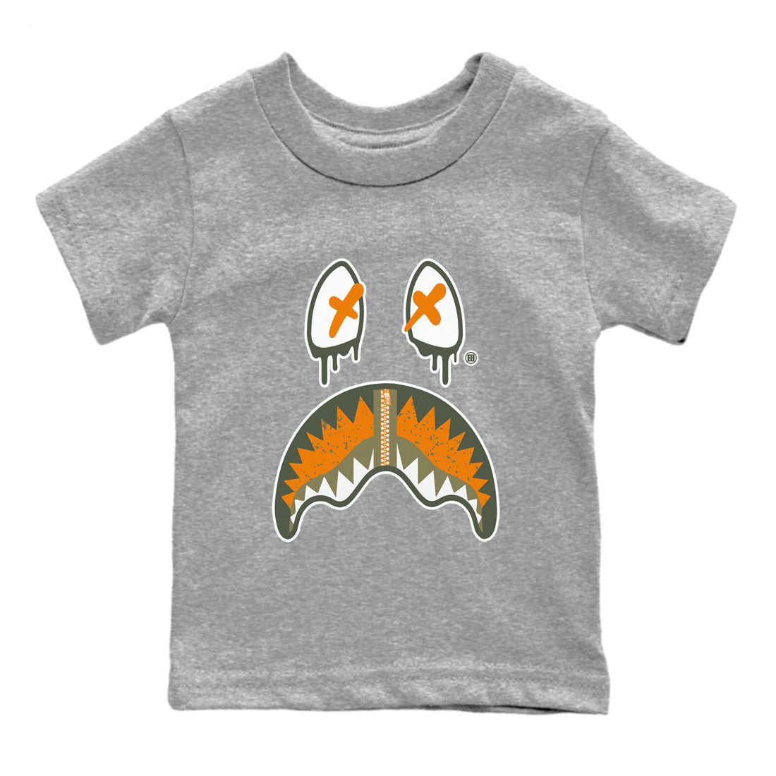 Shark Face snkmatch Tees Kids - Air Jordan 5 Olive
