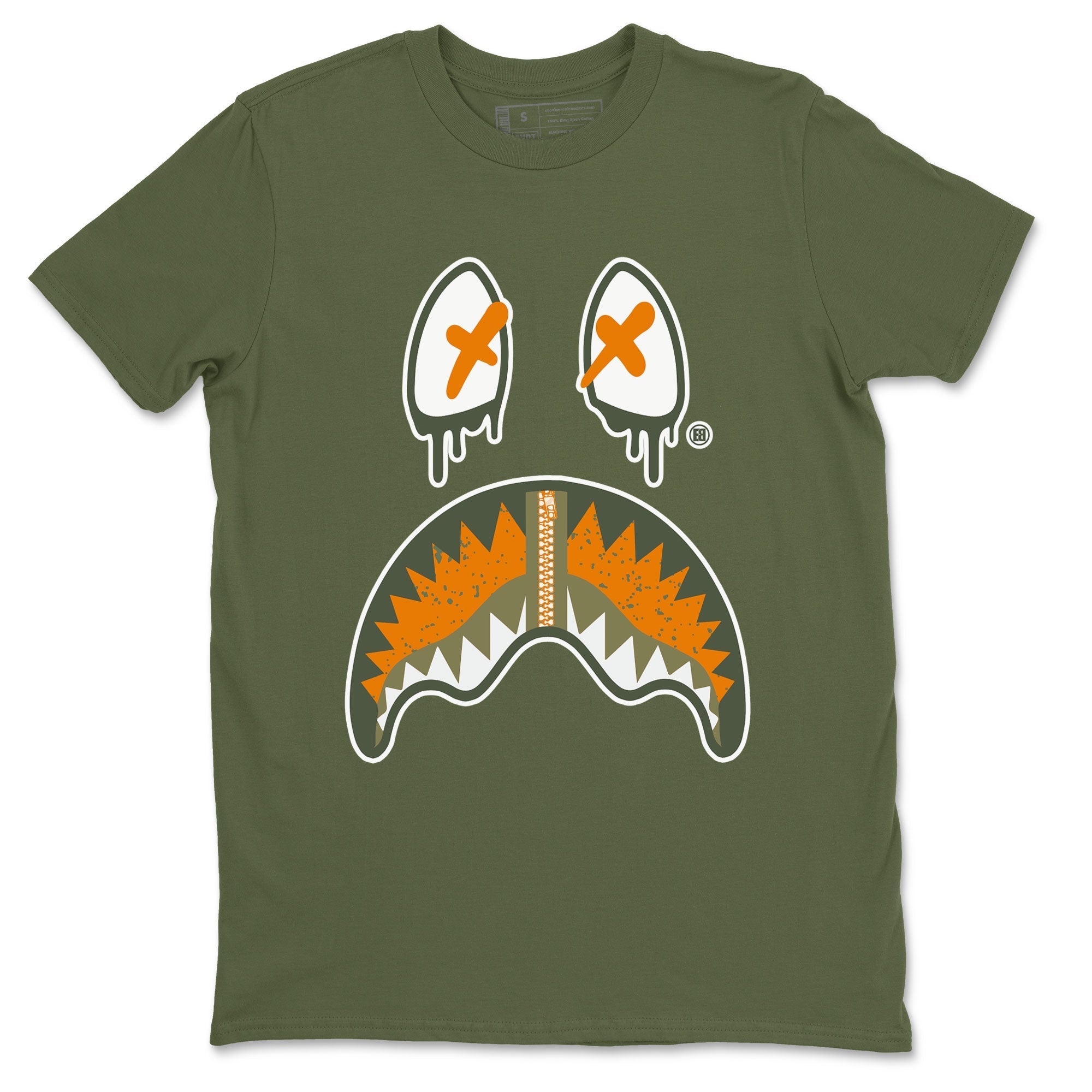 Shark Face snkmatch Tees - Air Jordan 5 Olive