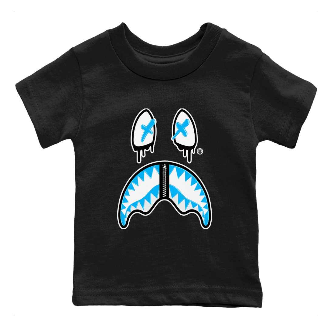 Shark Face snkmatch Tees Kids - Air Jordan 9 Powder Blue