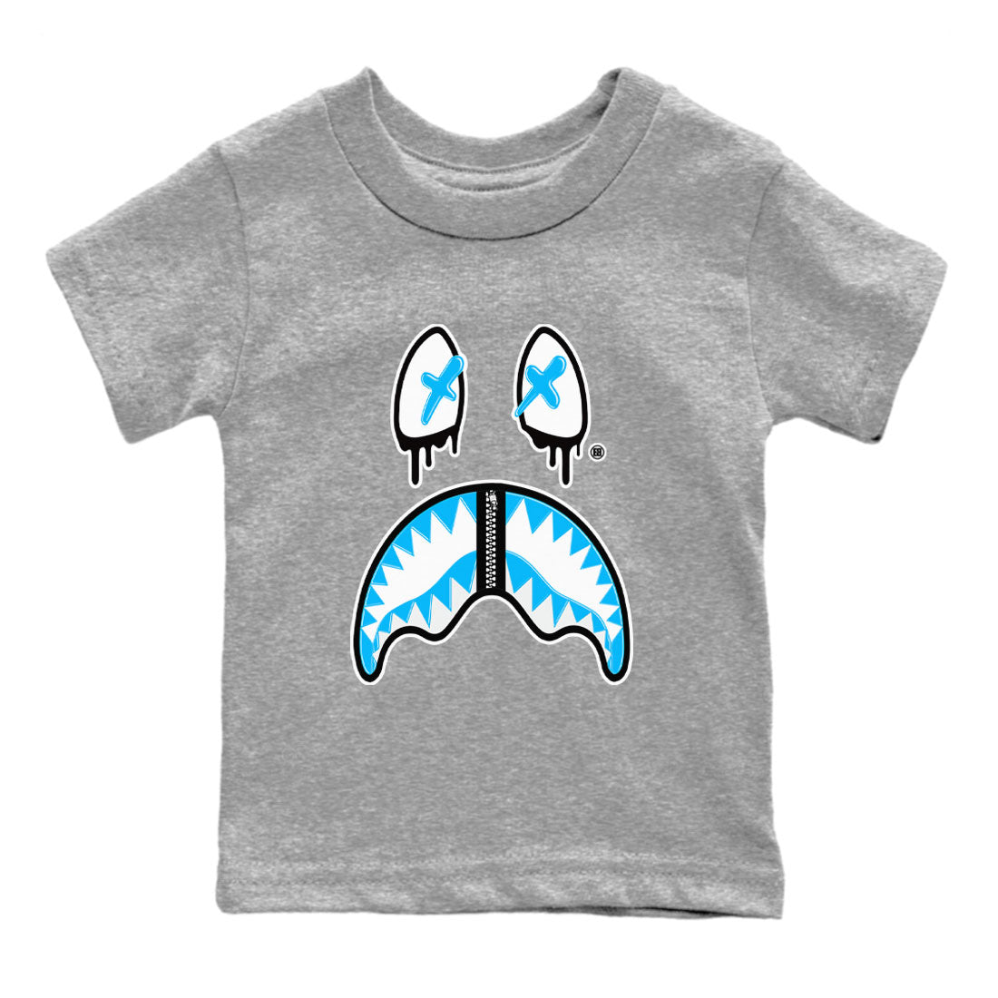 Shark Face snkmatch Tees Kids - Air Jordan 9 Powder Blue