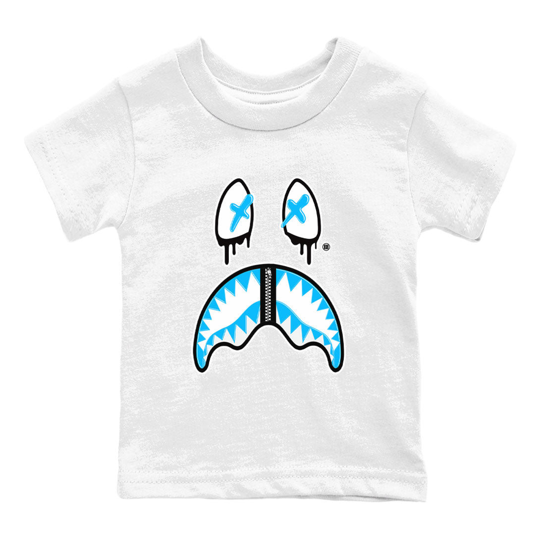 Shark Face snkmatch Tees Kids - Air Jordan 9 Powder Blue