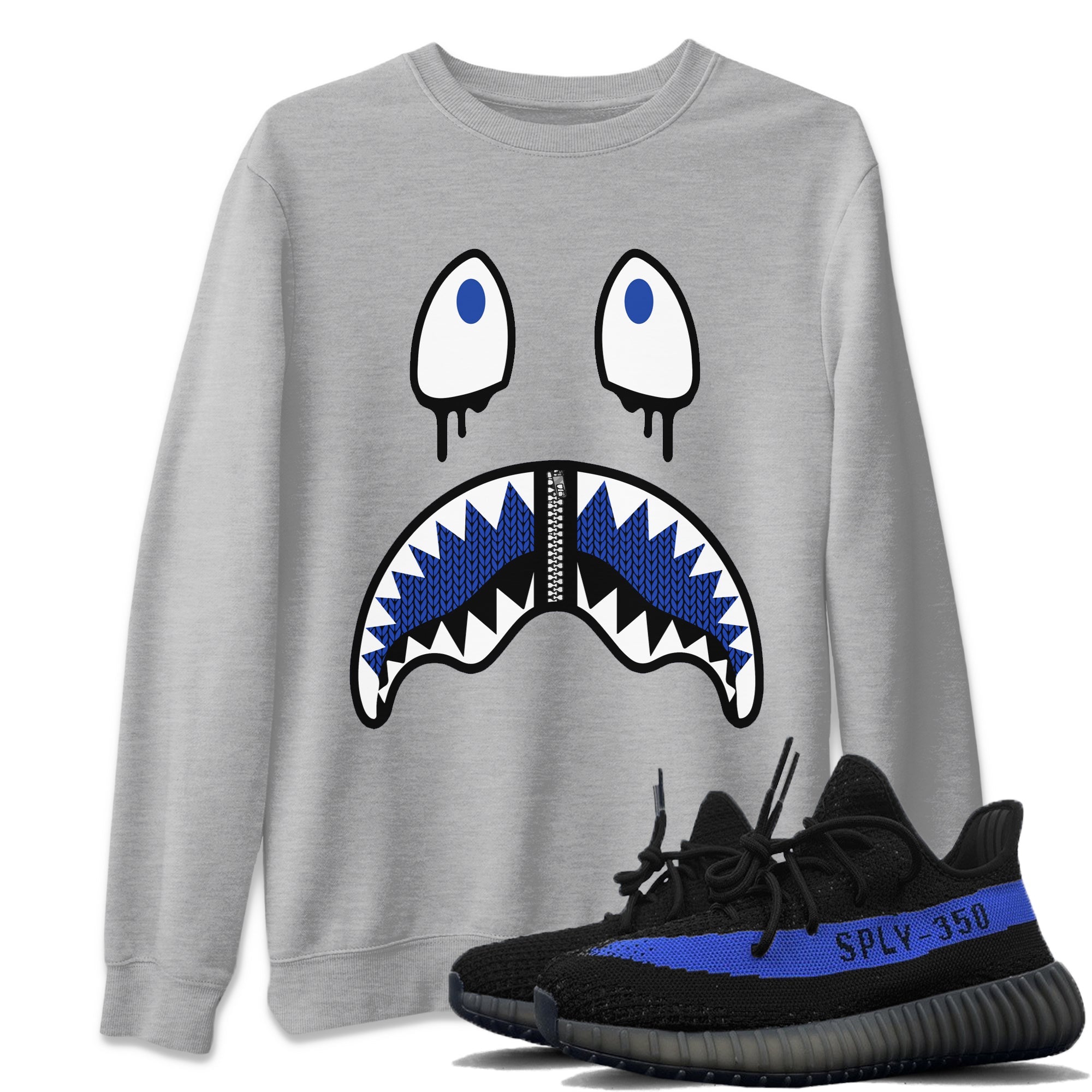 Shark Face Unisex Tops - Yeezy 350 Dazzling Blue
