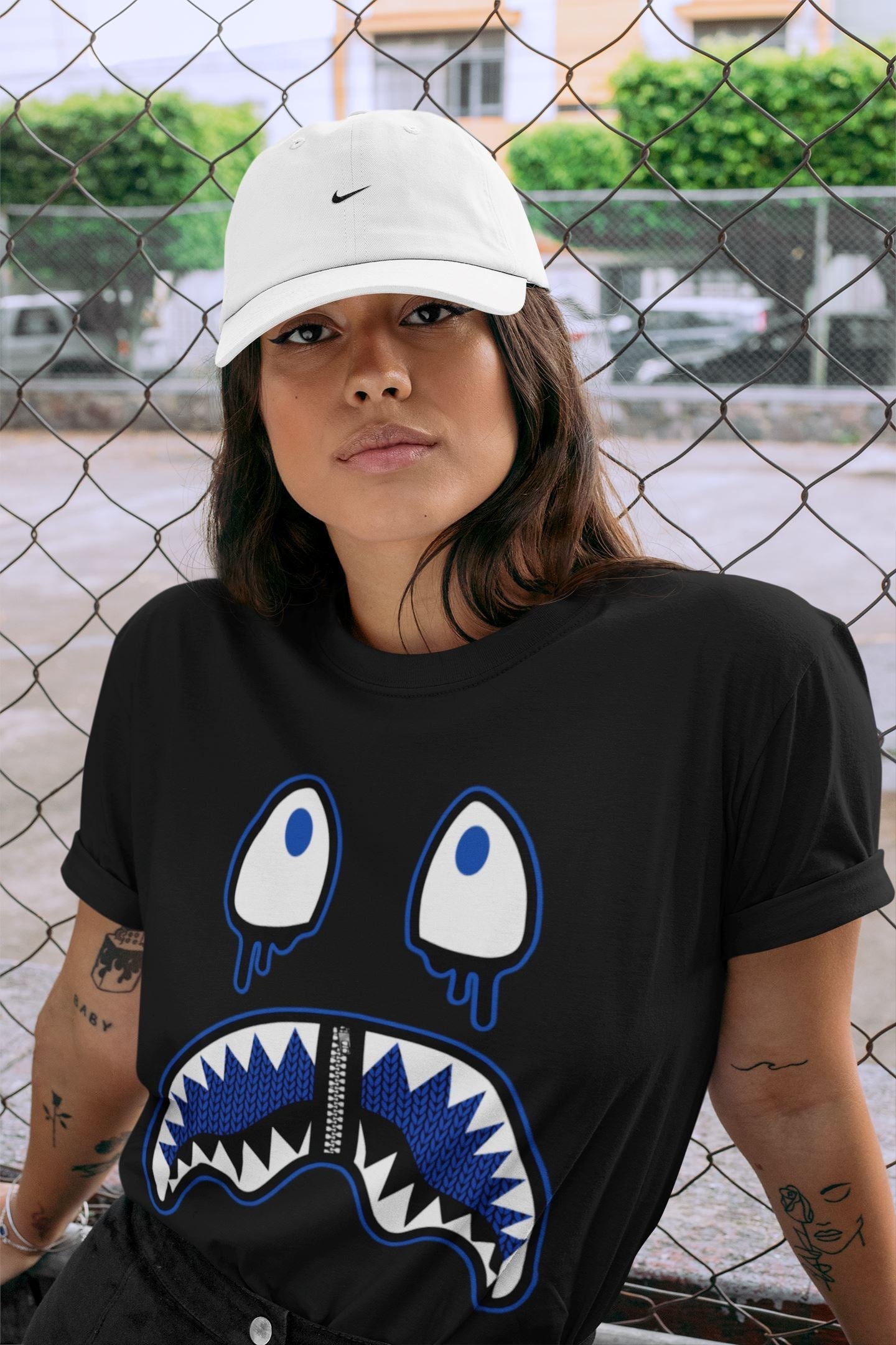 Shark Face Unisex Tops - Yeezy 350 Dazzling Blue