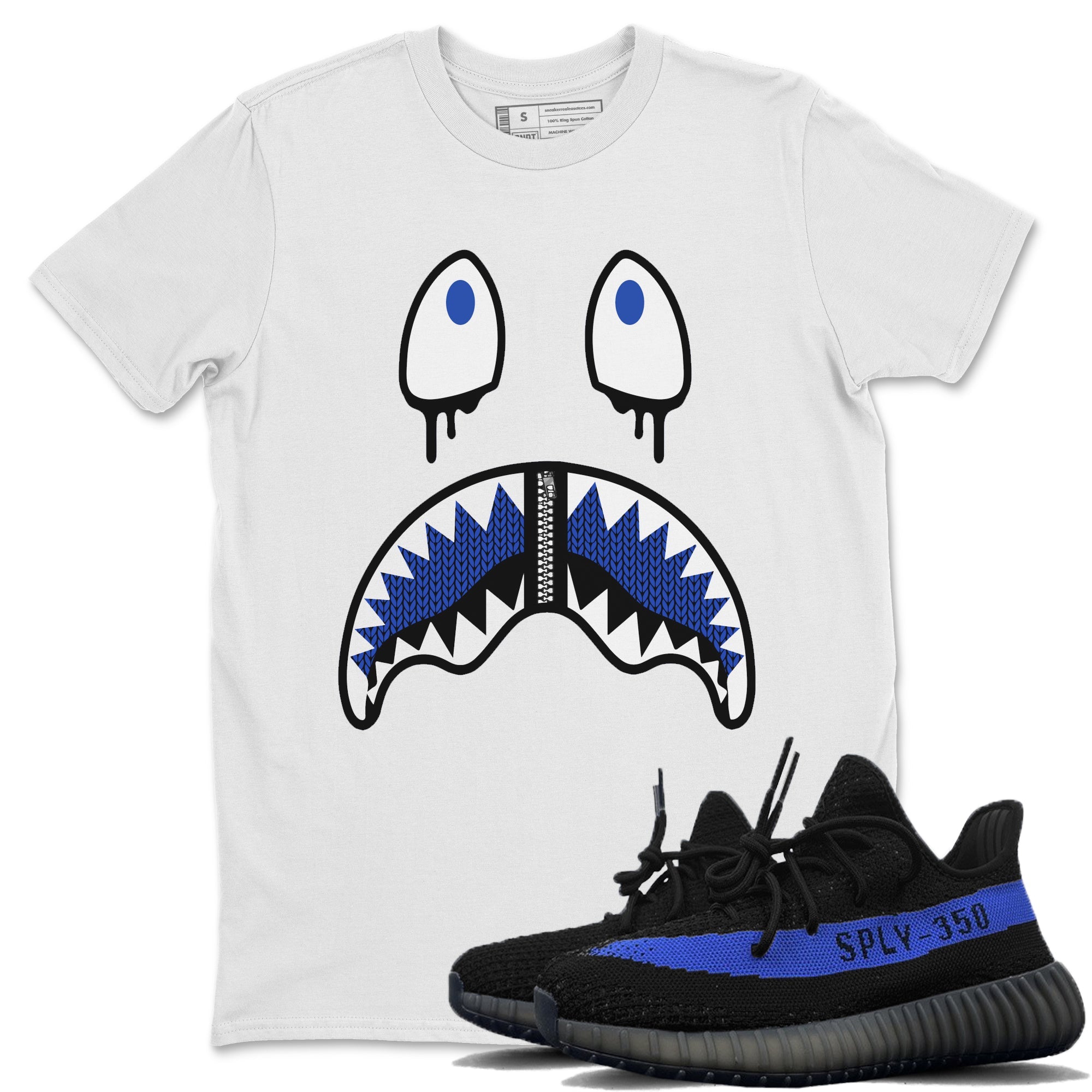 Shark Face Unisex Tops - Yeezy 350 Dazzling Blue