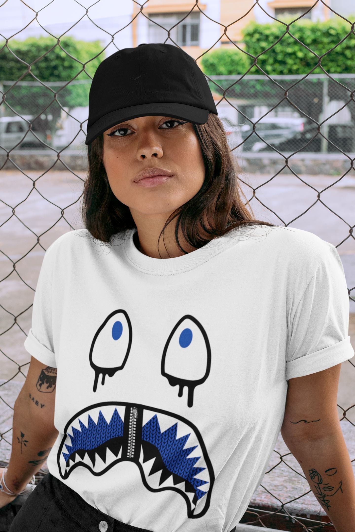 Shark Face Unisex Tops - Yeezy 350 Dazzling Blue