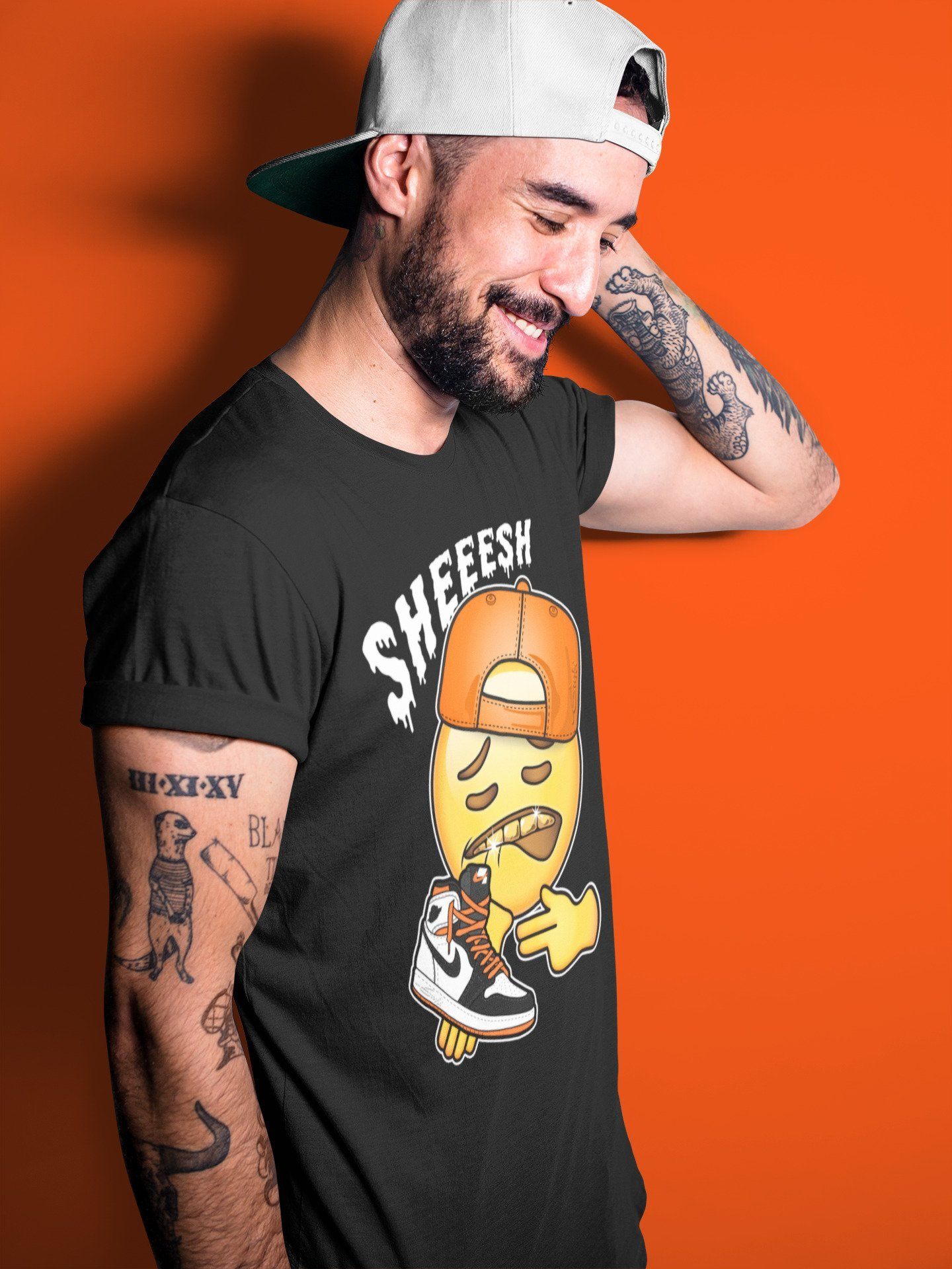 Sheesh Unisex Tops - Air Jordan 1 Electro Orange