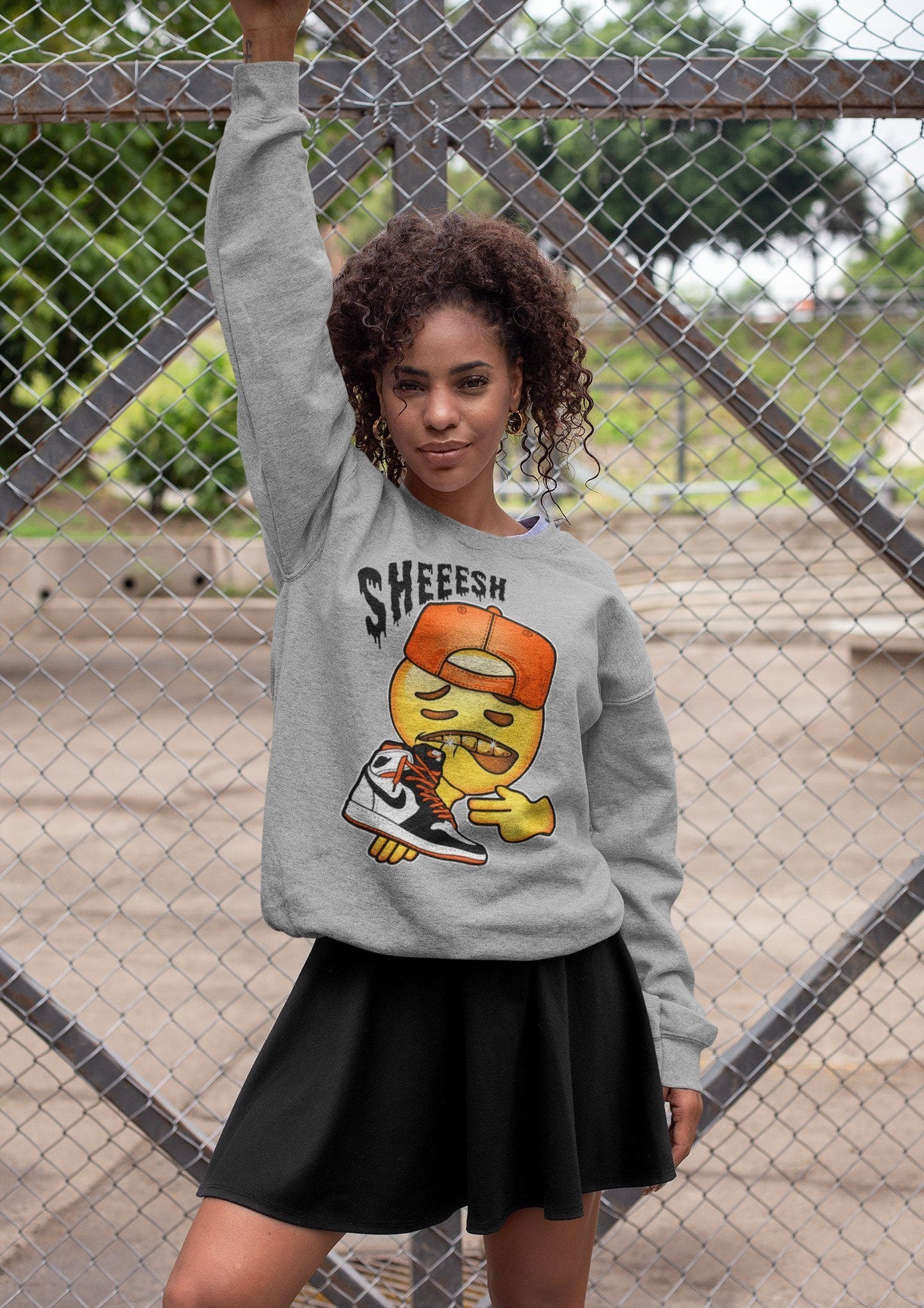 Sheesh Unisex Tops - Air Jordan 1 Electro Orange
