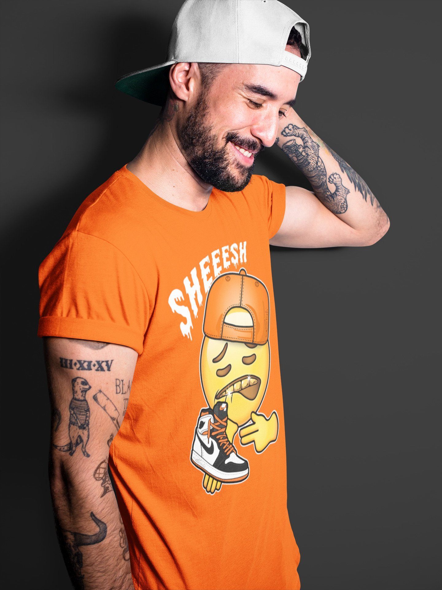 Sheesh Unisex Tops - Air Jordan 1 Electro Orange