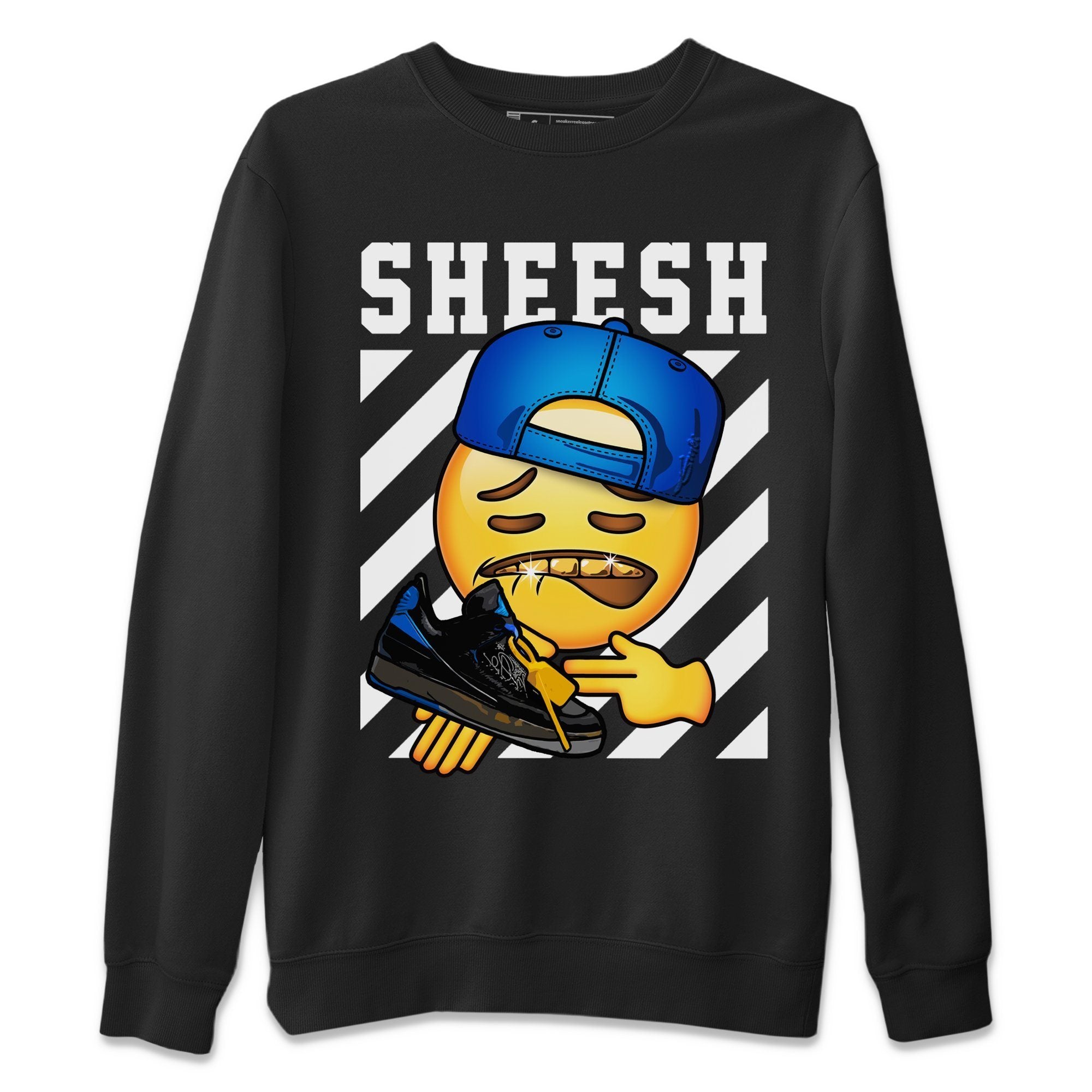 Sheesh Unisex Tops - Air Jordan 2 OFF-WHITE Black Blue