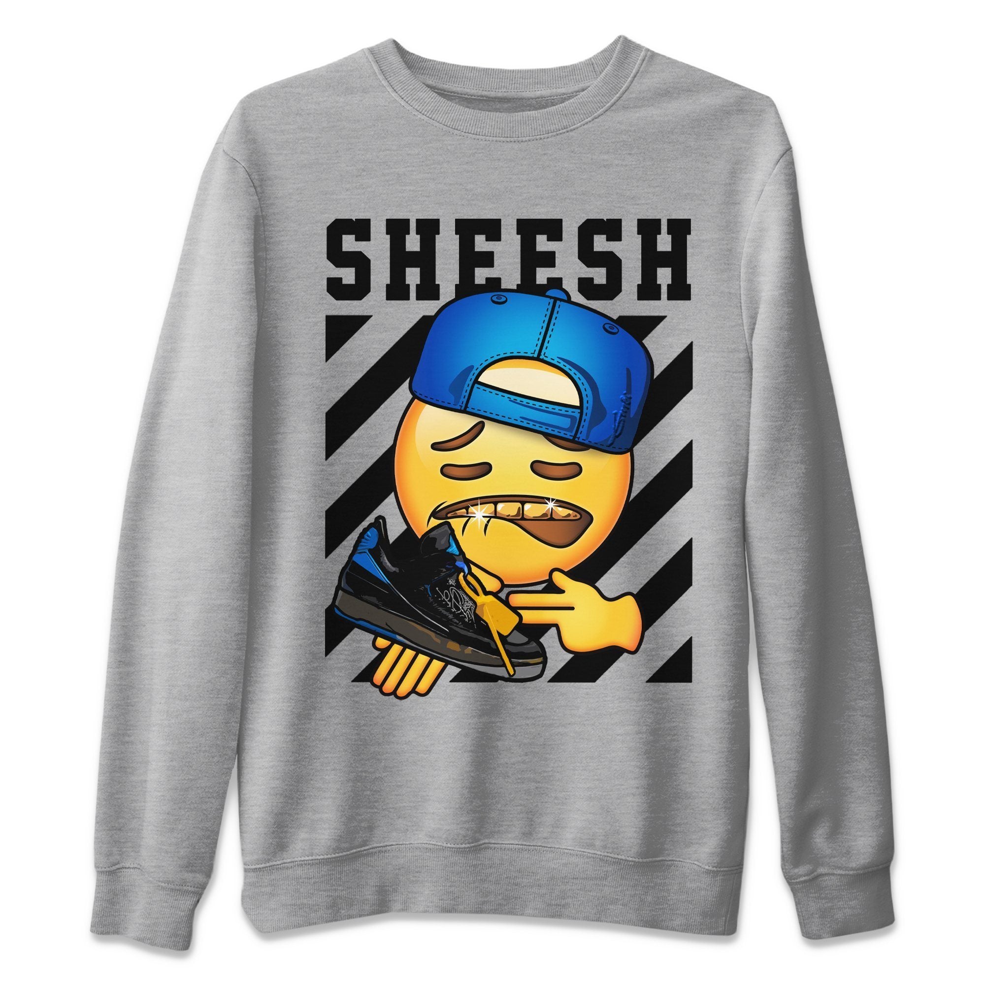 Sheesh Unisex Tops - Air Jordan 2 OFF-WHITE Black Blue