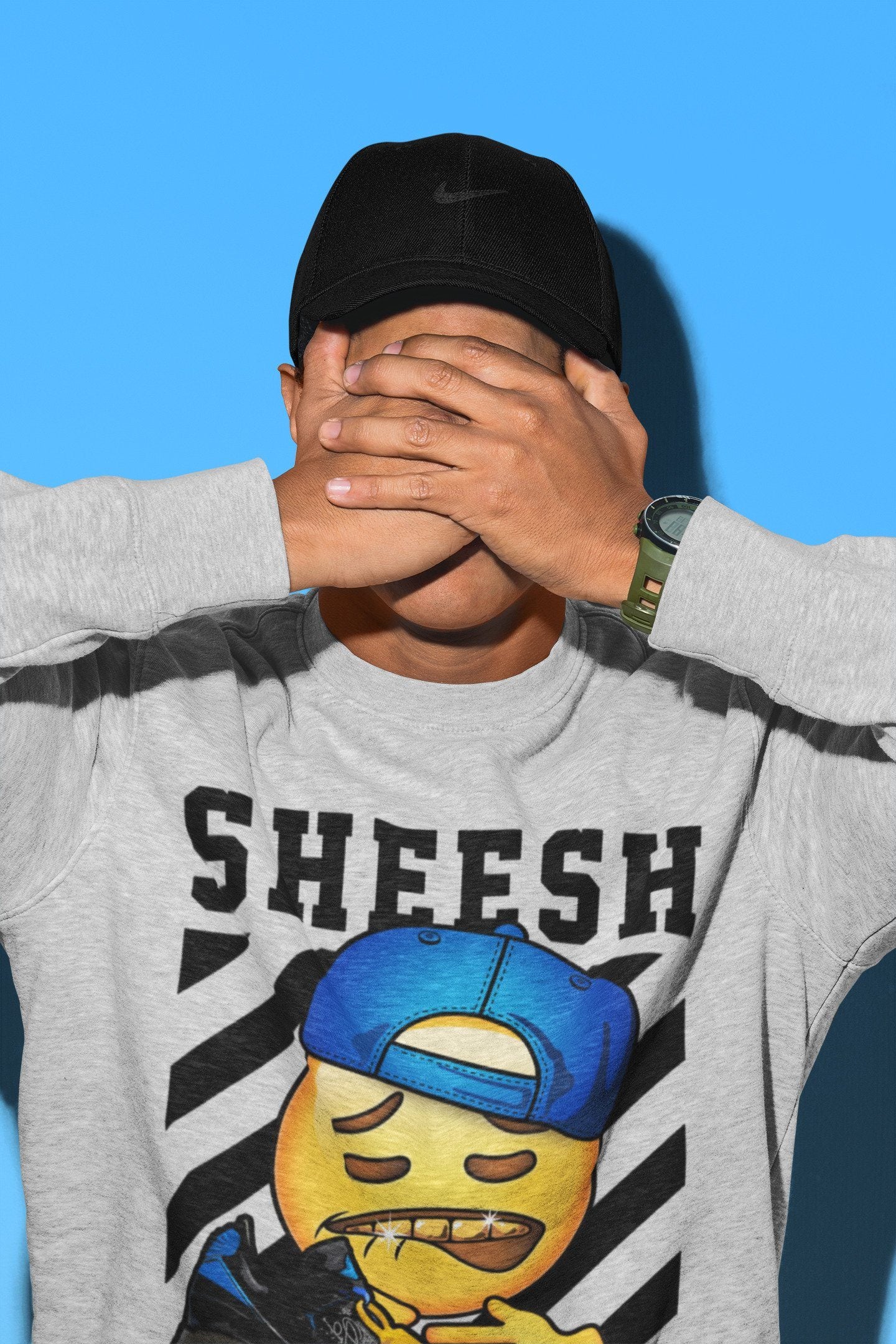 Sheesh Unisex Tops - Air Jordan 2 OFF-WHITE Black Blue