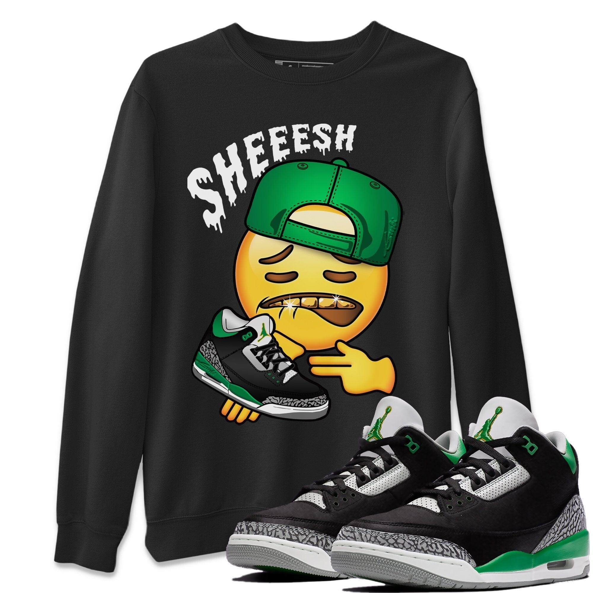 Sheesh Unisex Tops - Air Jordan 3 Pine Green