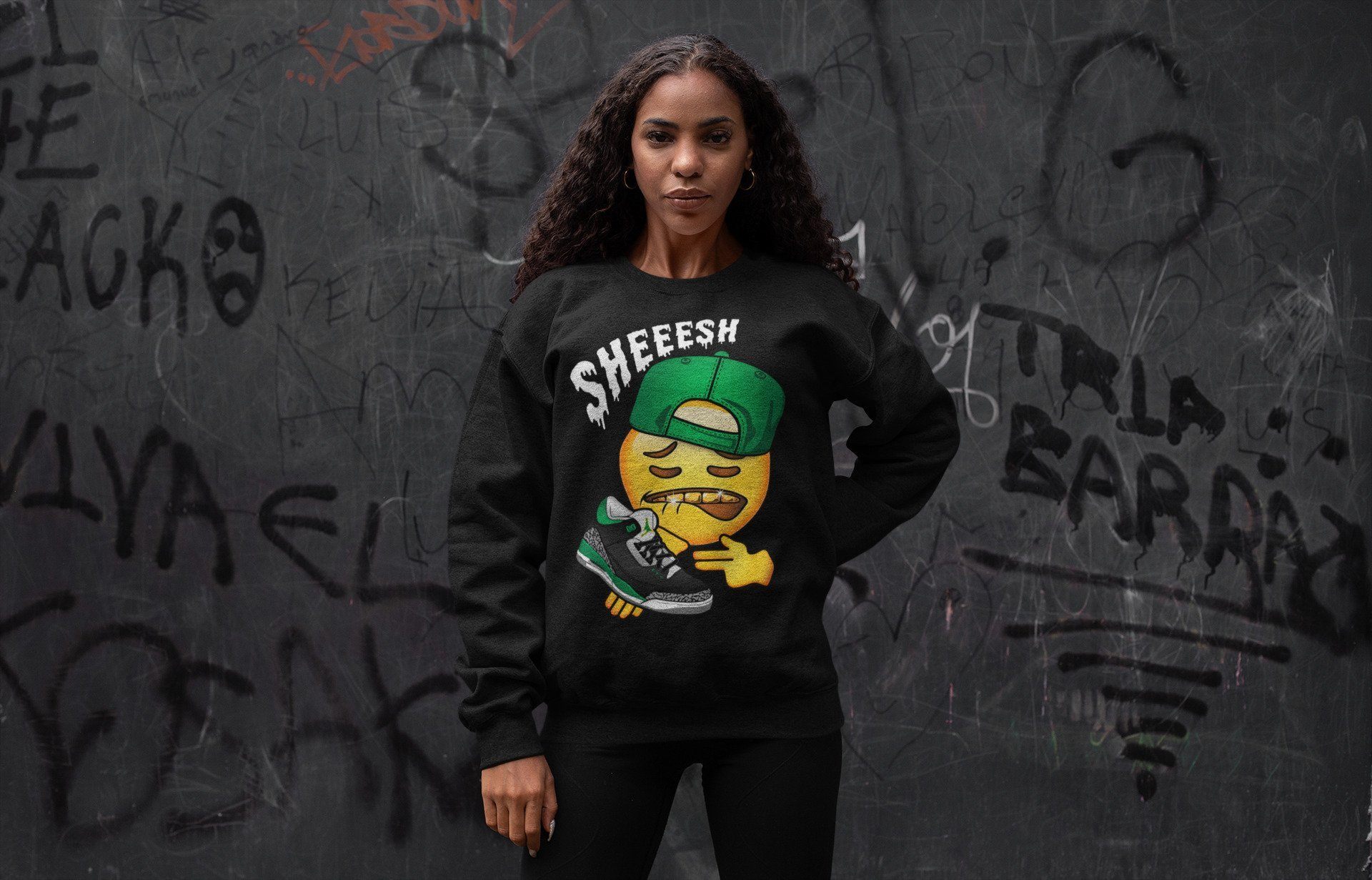 Sheesh Unisex Tops - Air Jordan 3 Pine Green
