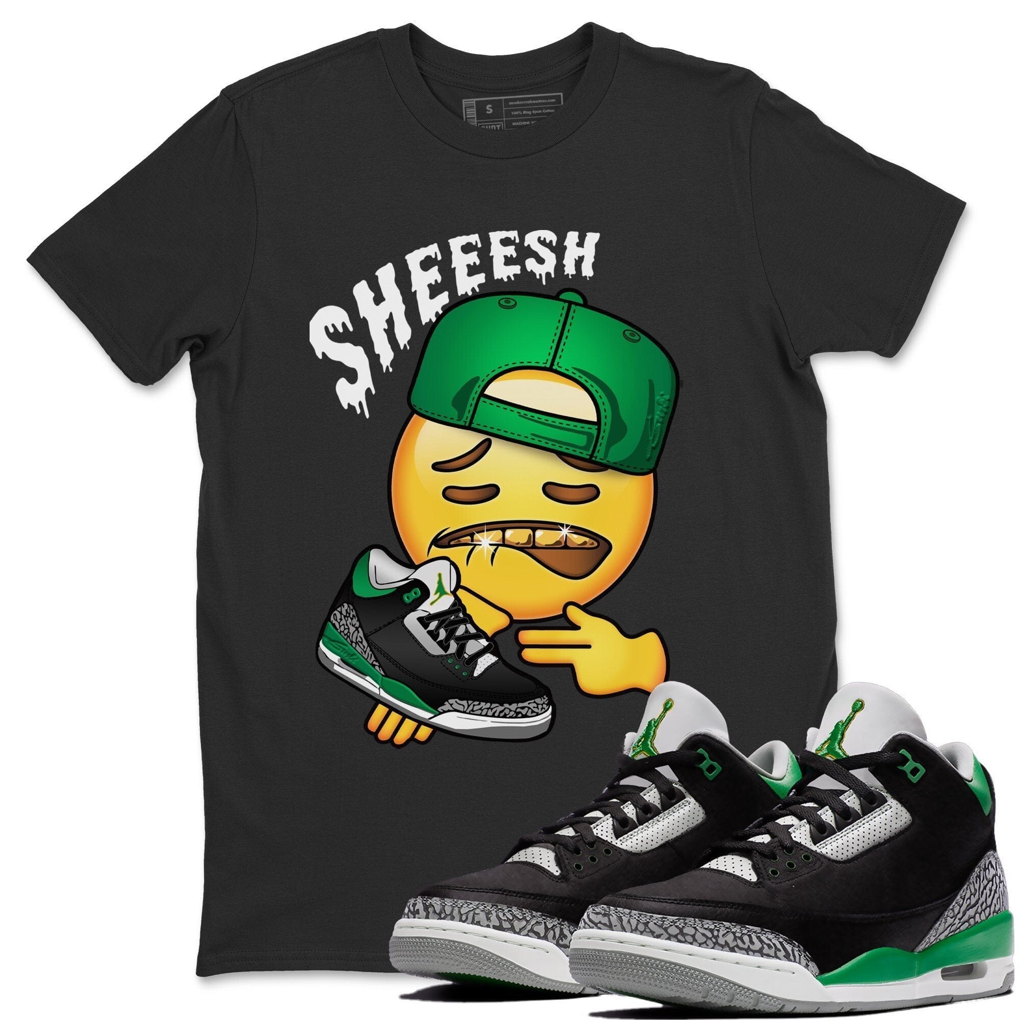 Sheesh Unisex Tops - Air Jordan 3 Pine Green
