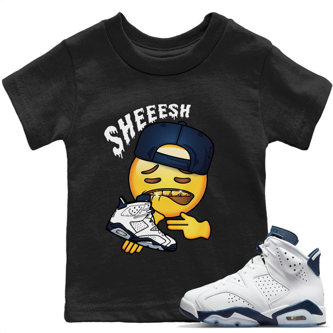 Sheesh Kids Tops - Air Jordan 6 Midnight Navy