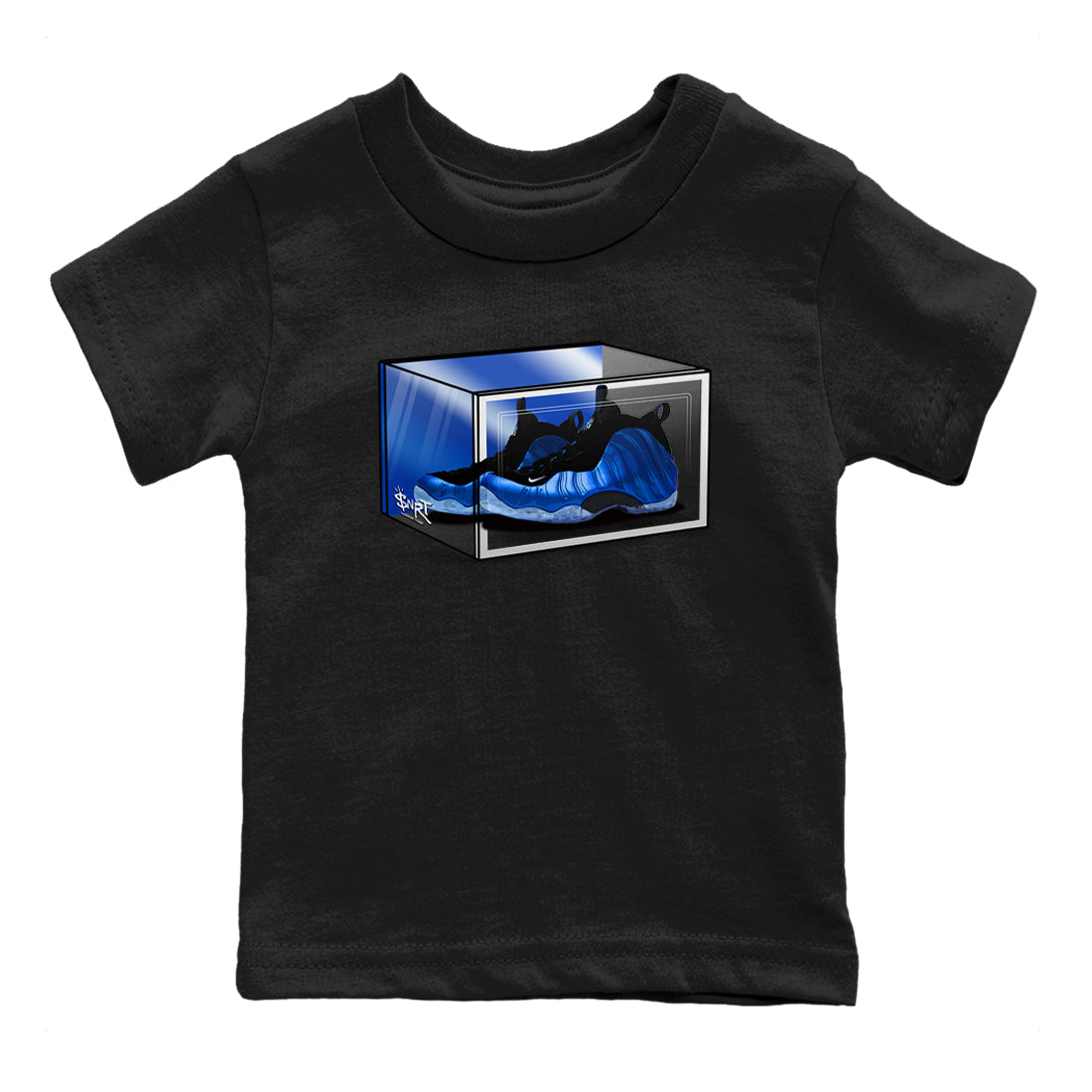 Shoe Box snkmatch Tees Kids - Air Foamposite One Royal