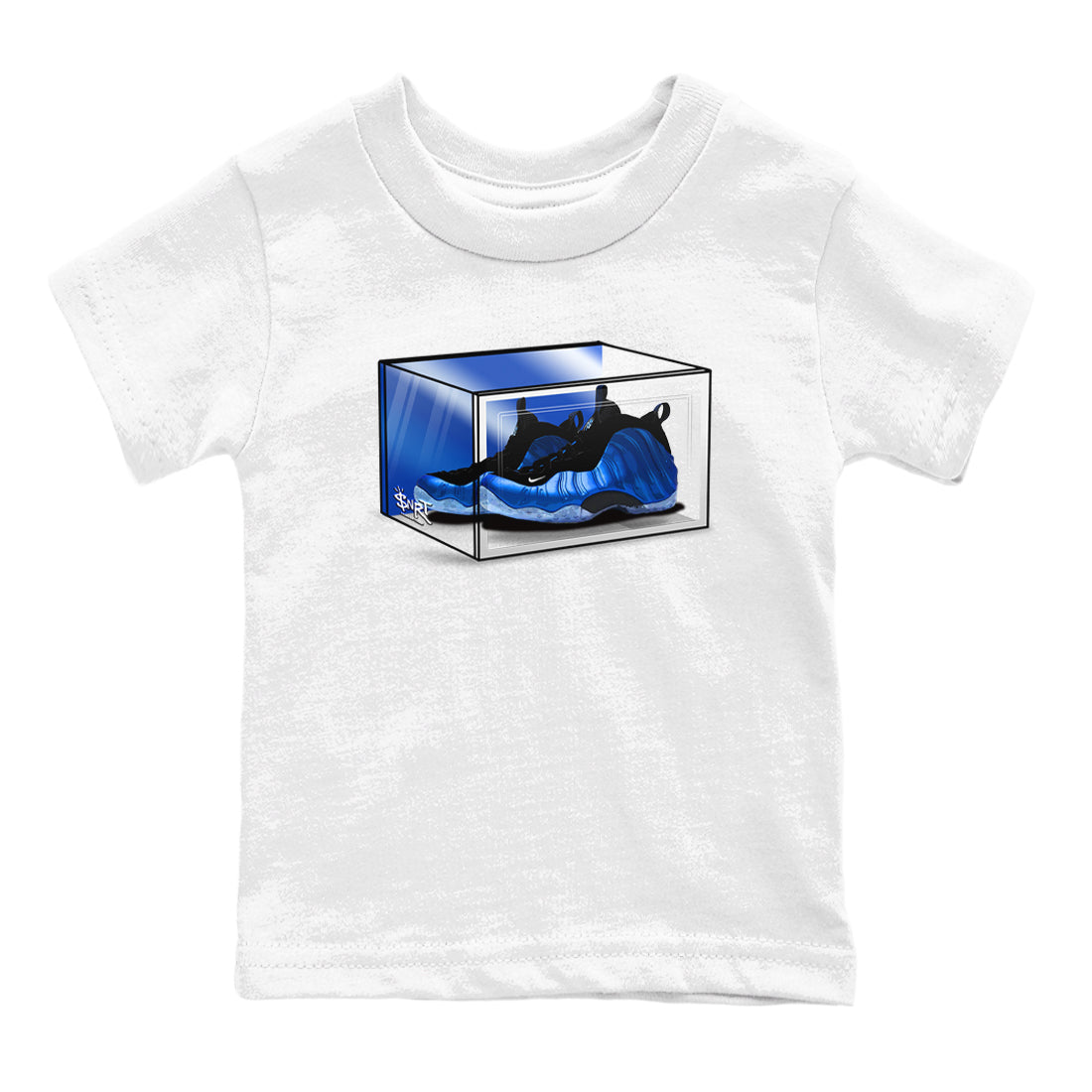 Shoe Box snkmatch Tees Kids - Air Foamposite One Royal