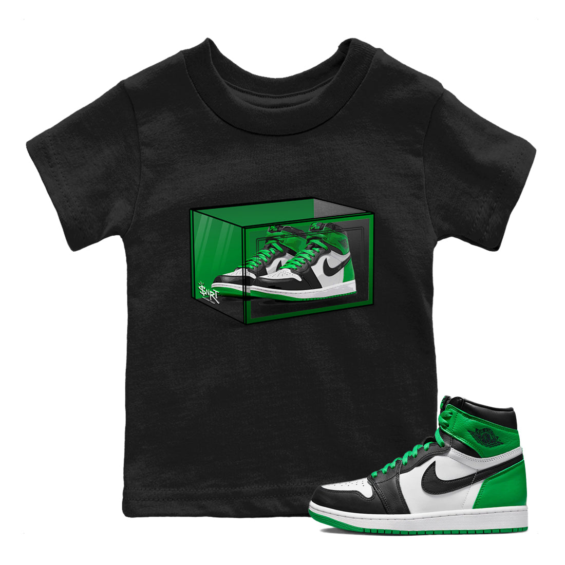Shoe Box Kids Tops - Air Jordan 1 Celtics