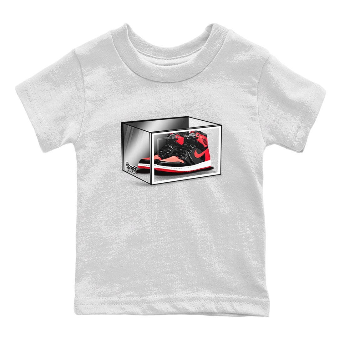 Shoe Box snkmatch Tee Kids - Air Jordan 1 Satin Bred