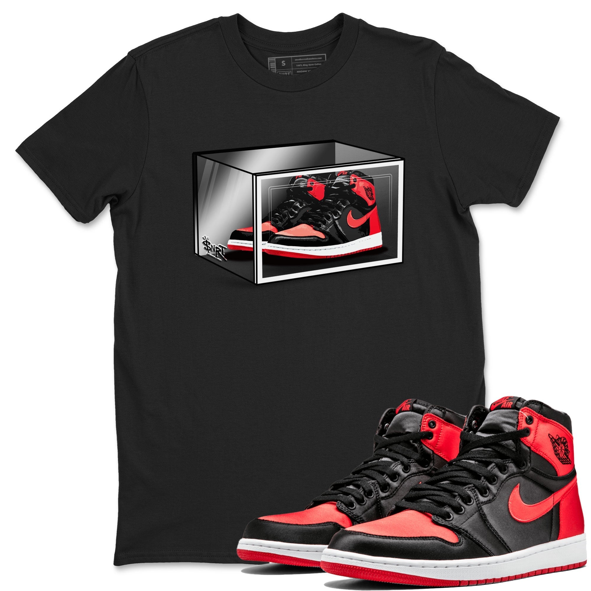 Shoe Box snkmatch Tee - Air Jordan 1 Satin Bred