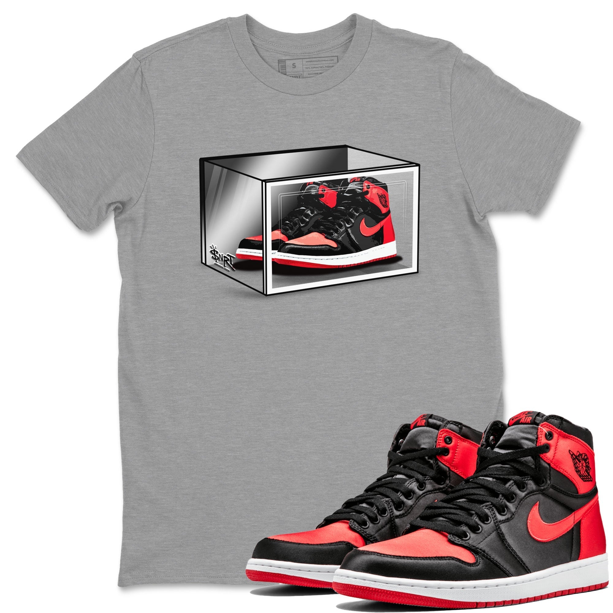 Shoe Box snkmatch Tee - Air Jordan 1 Satin Bred