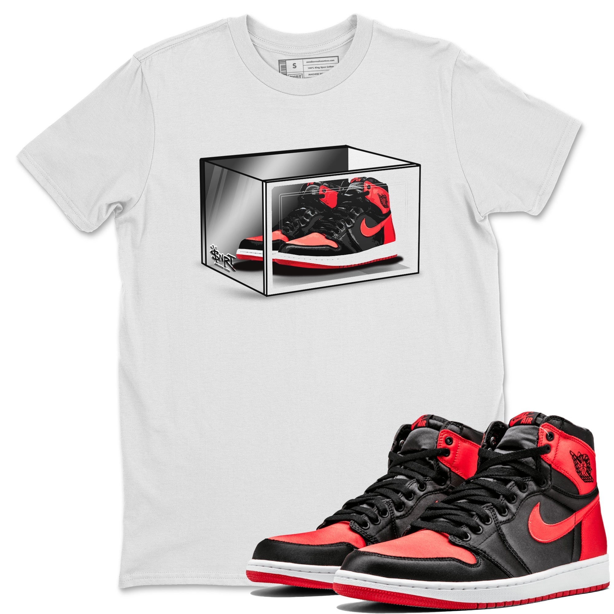 Shoe Box snkmatch Tee - Air Jordan 1 Satin Bred