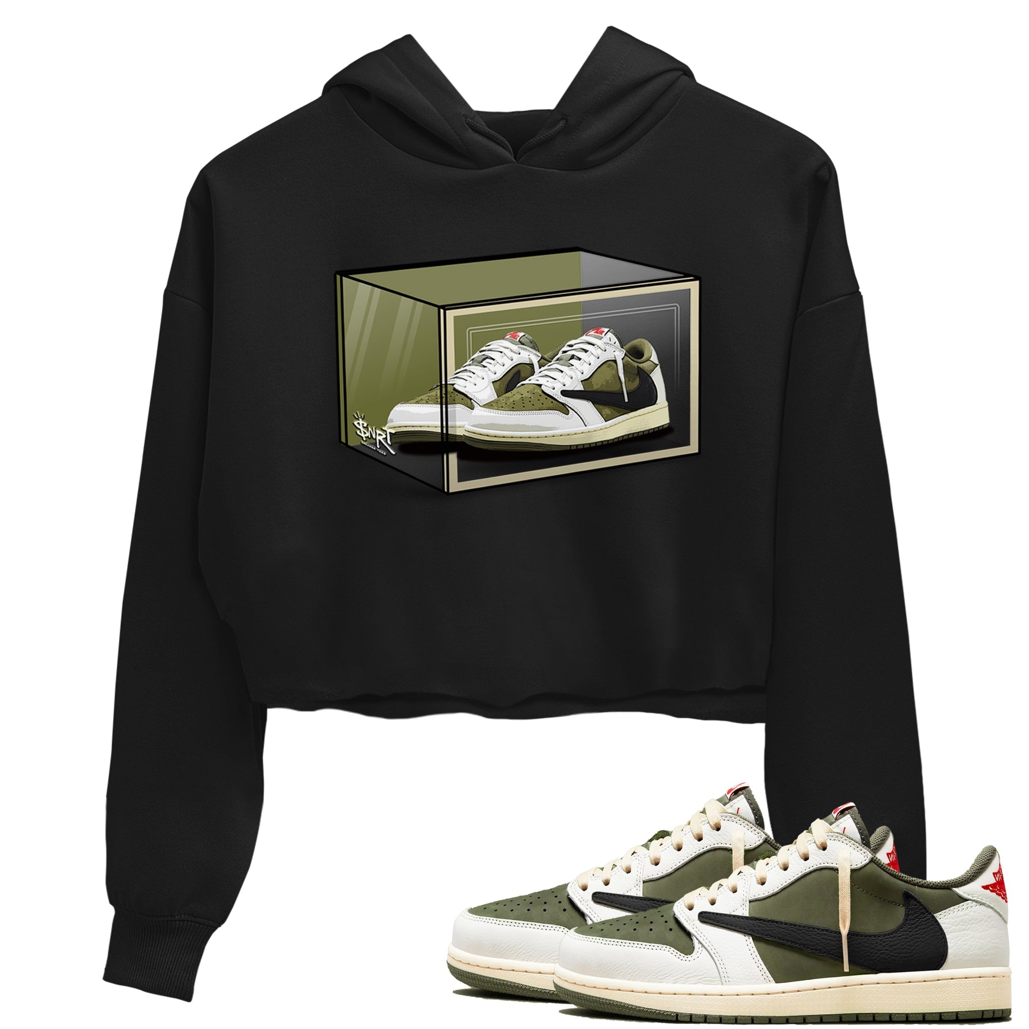Shoe Box snkmatch Women's Top - Air Jordan 1 Travis Scott Medium Olive