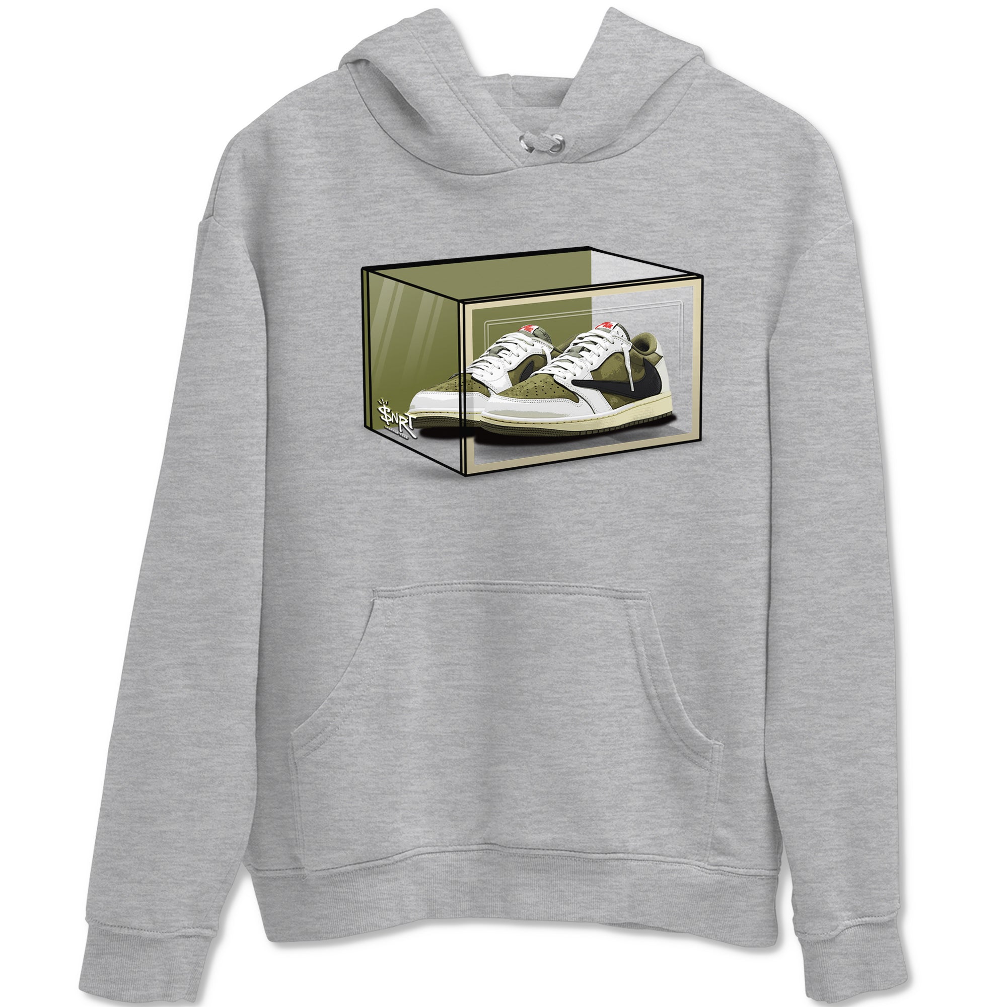 Shoe Box snkmatch Tees - Air Jordan 1 Travis Scott Medium Olive