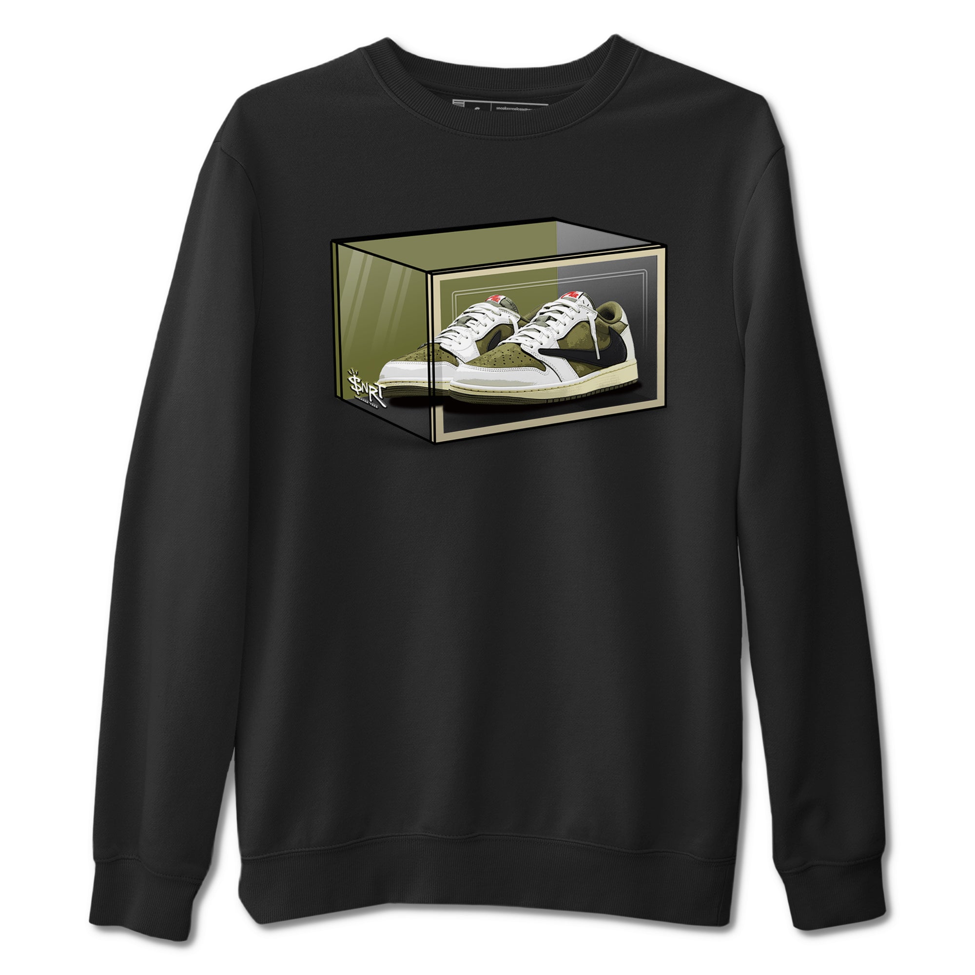 Shoe Box snkmatch Tees - Air Jordan 1 Travis Scott Medium Olive