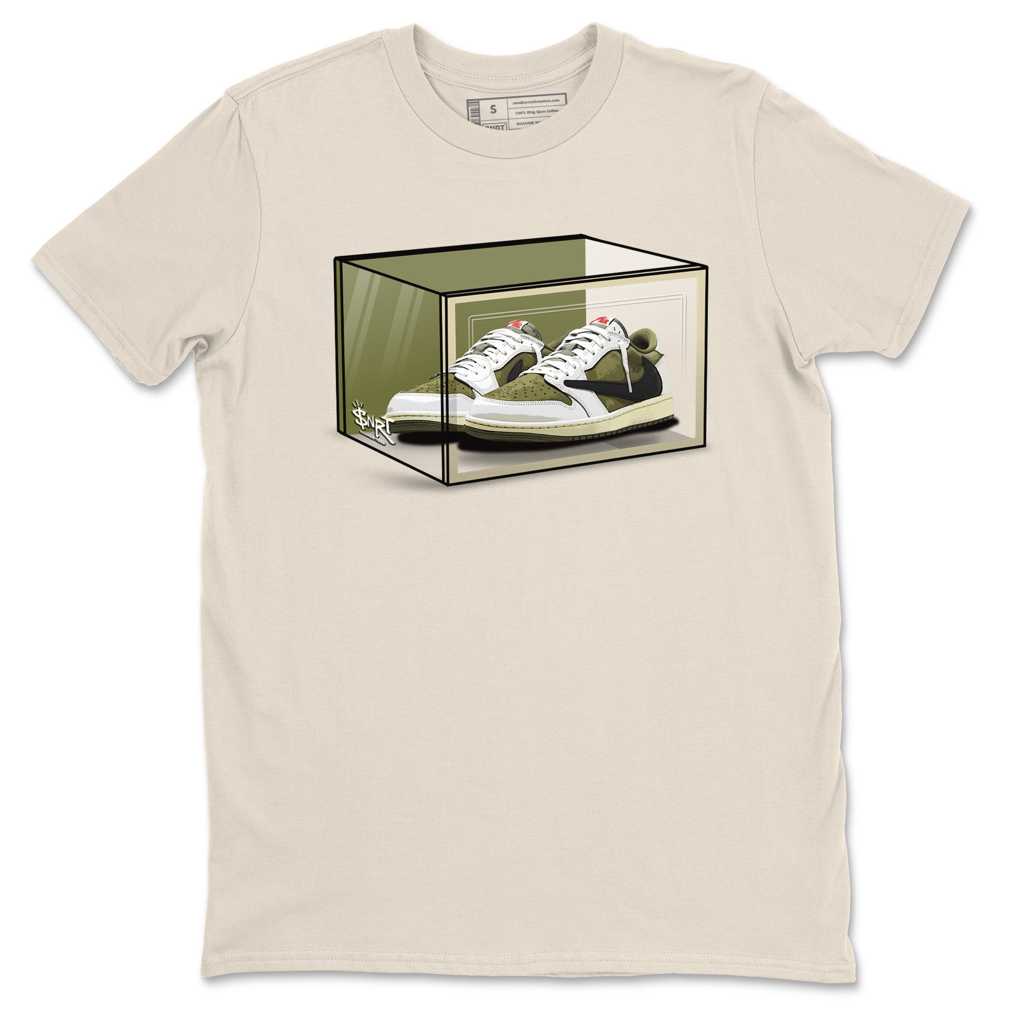 Shoe Box snkmatch Tees - Air Jordan 1 Travis Scott Medium Olive