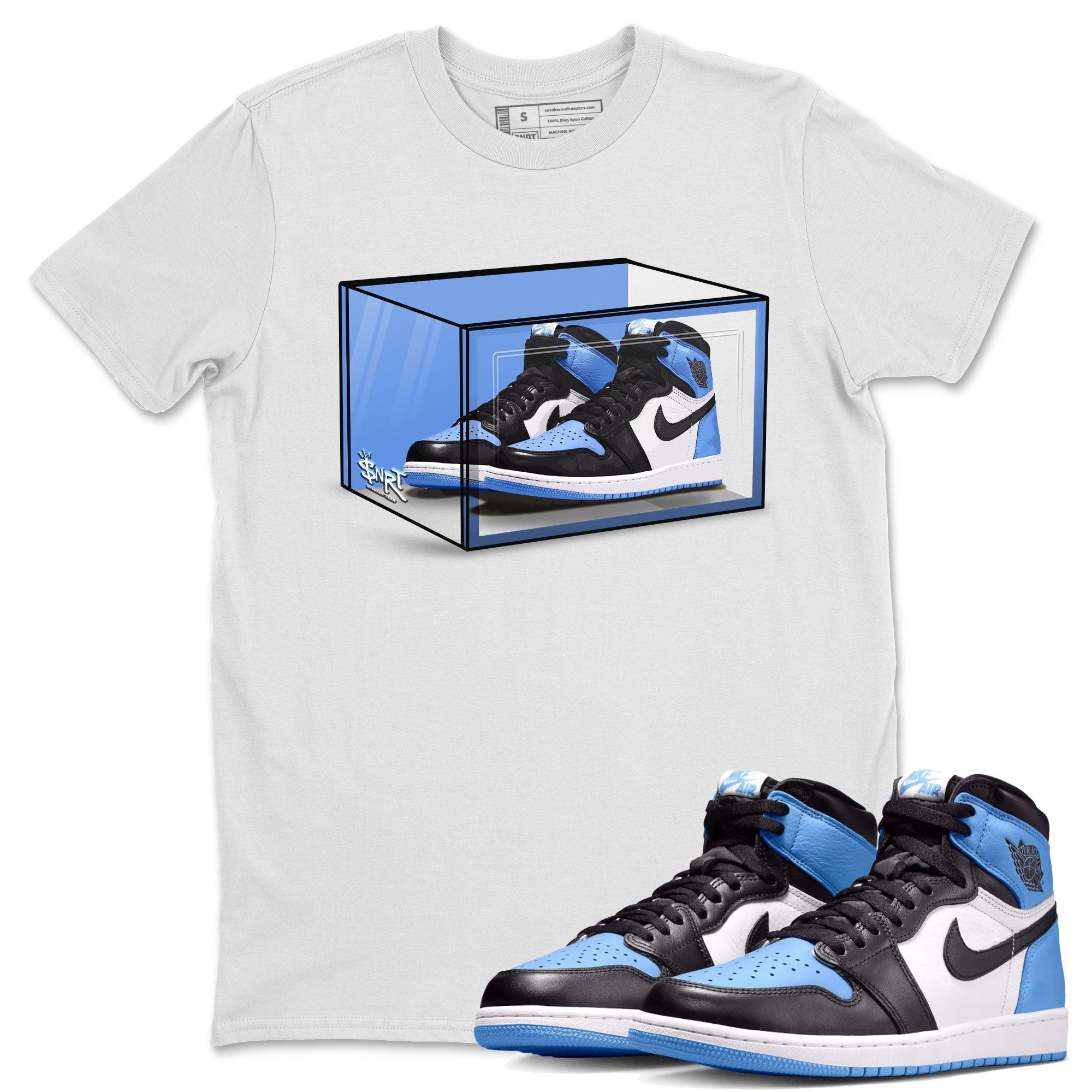 Shoe Box snkmatch Tee - Air Jordan 1 UNC Toe
