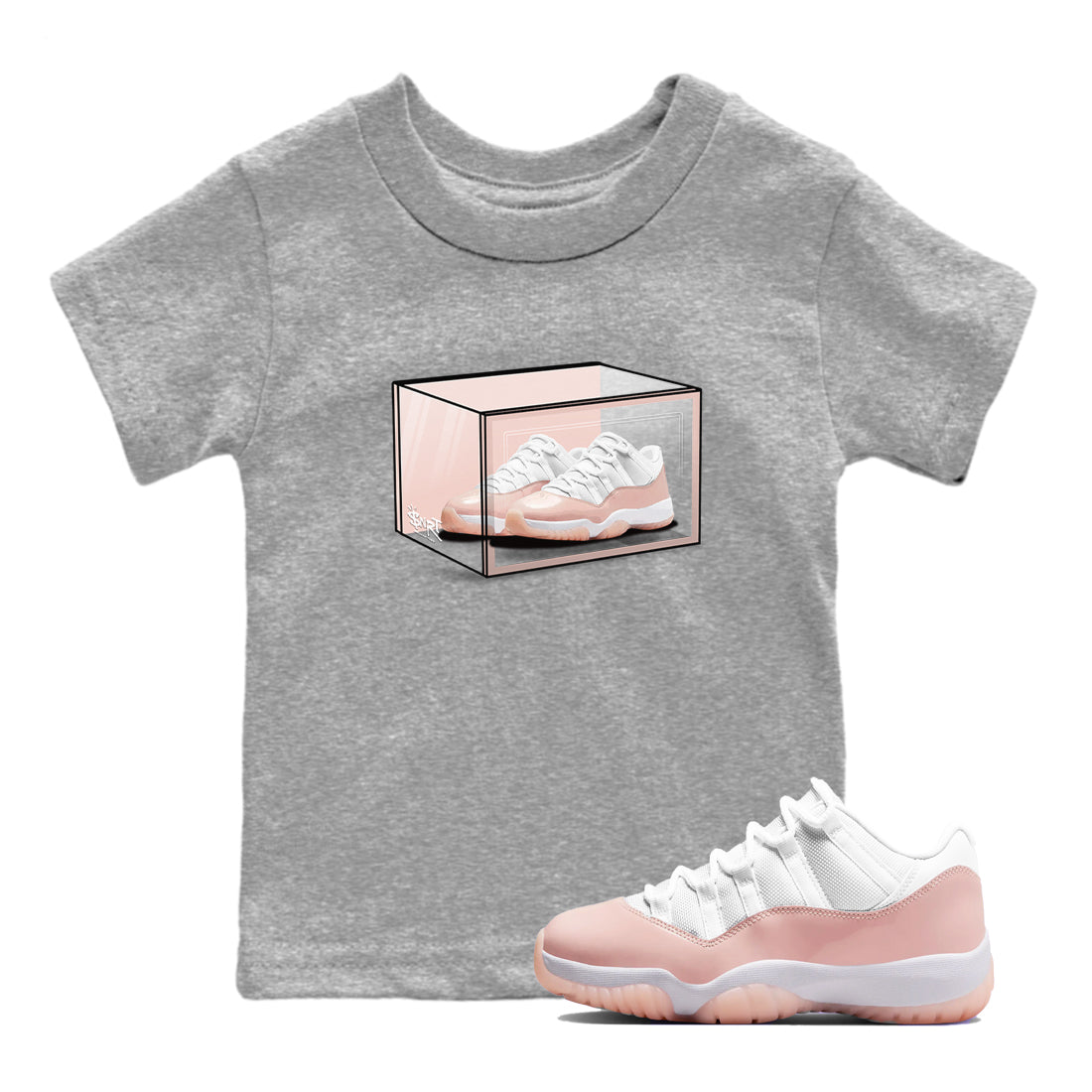 Shoe Box snkmatch Tees Kids - Air Jordan 11 Legend Pink