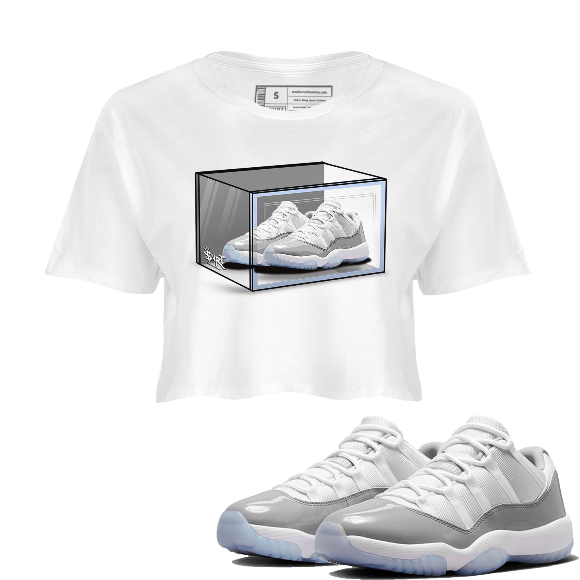 Shoe Box snkmatch Women's Top - Air Jordan 11 White Cement