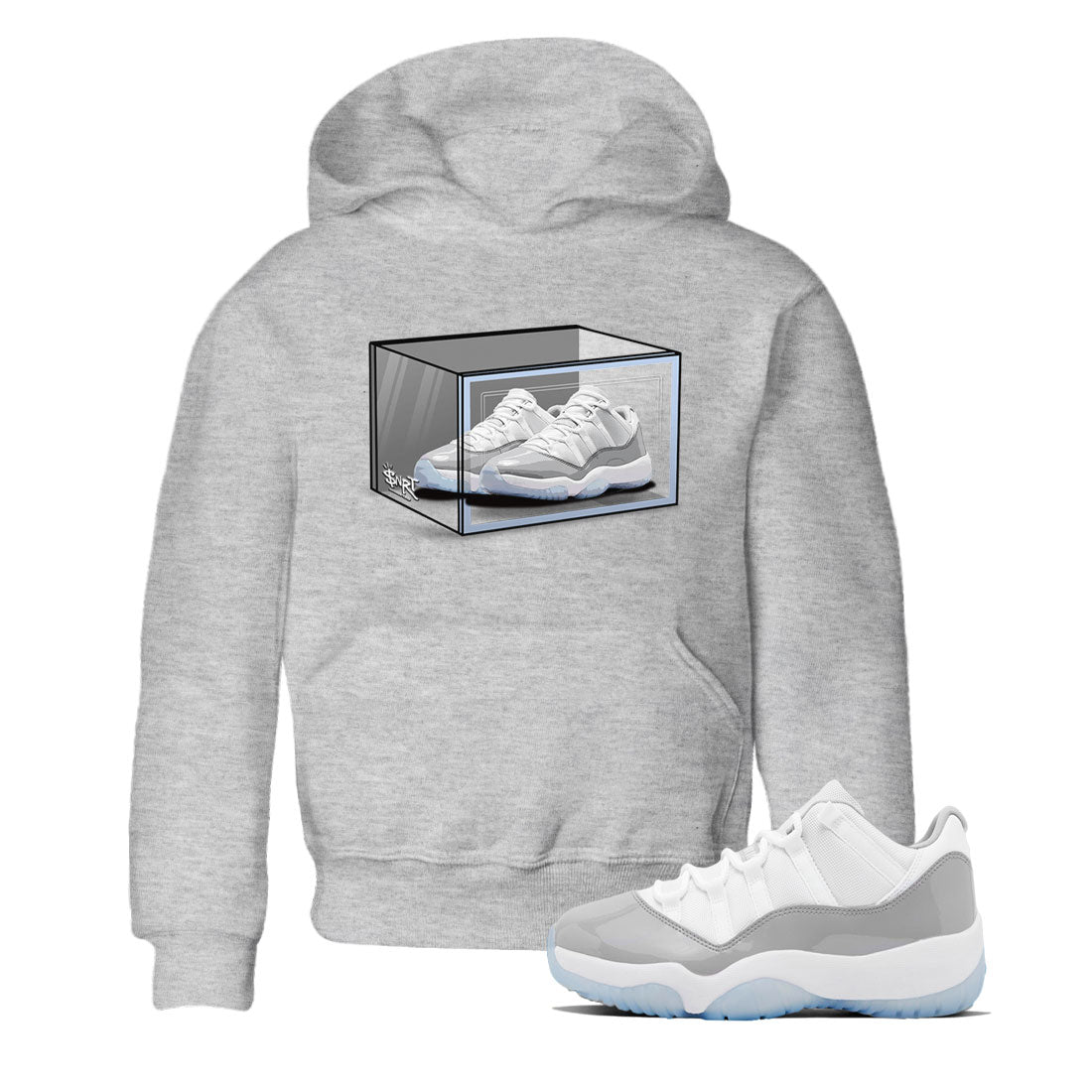 Shoe Box snkmatch Tee Kids - Air Jordan 11 White Cement