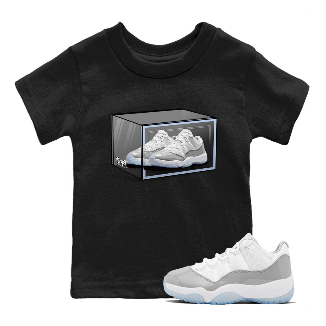 Shoe Box snkmatch Tee Kids - Air Jordan 11 White Cement