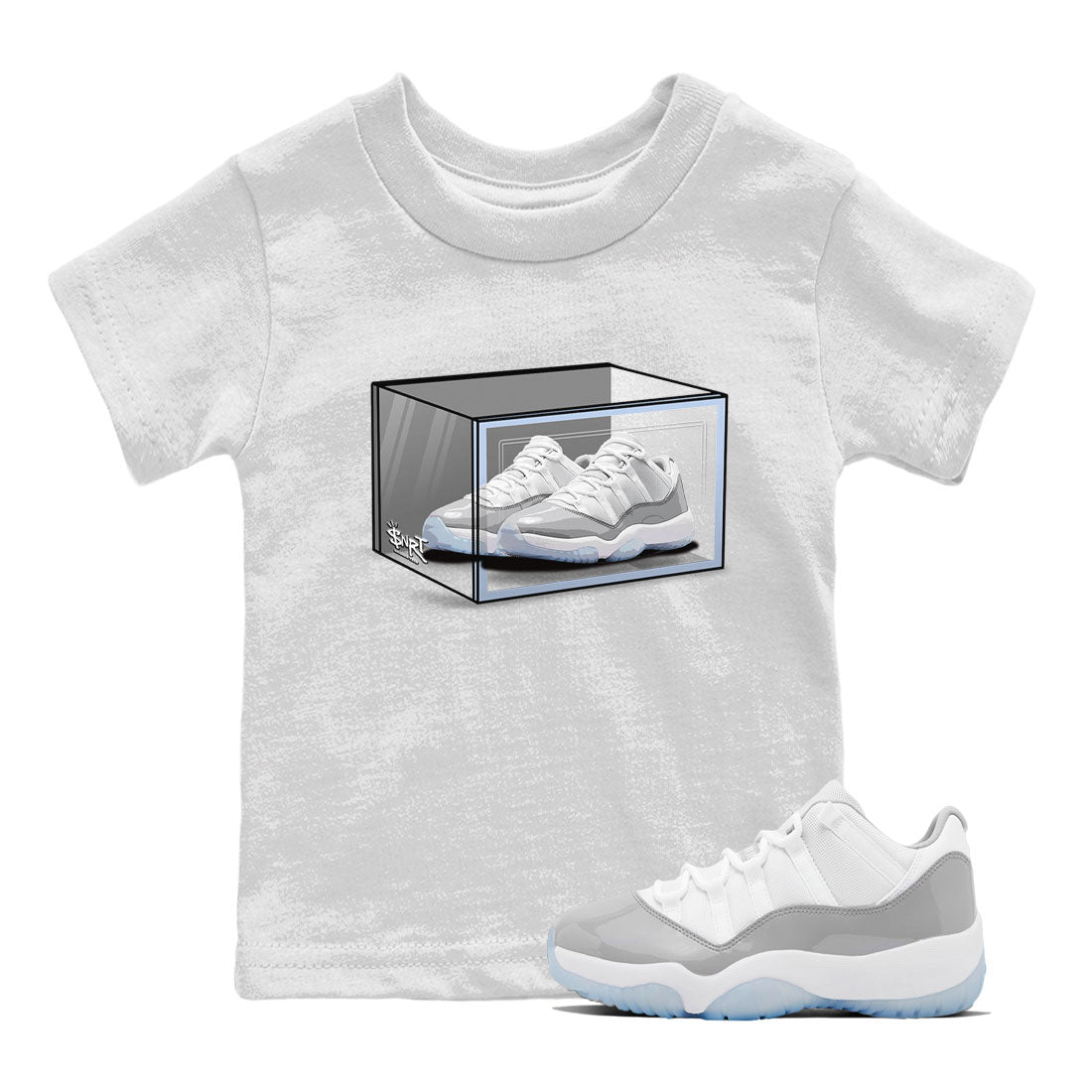Shoe Box snkmatch Tee Kids - Air Jordan 11 White Cement