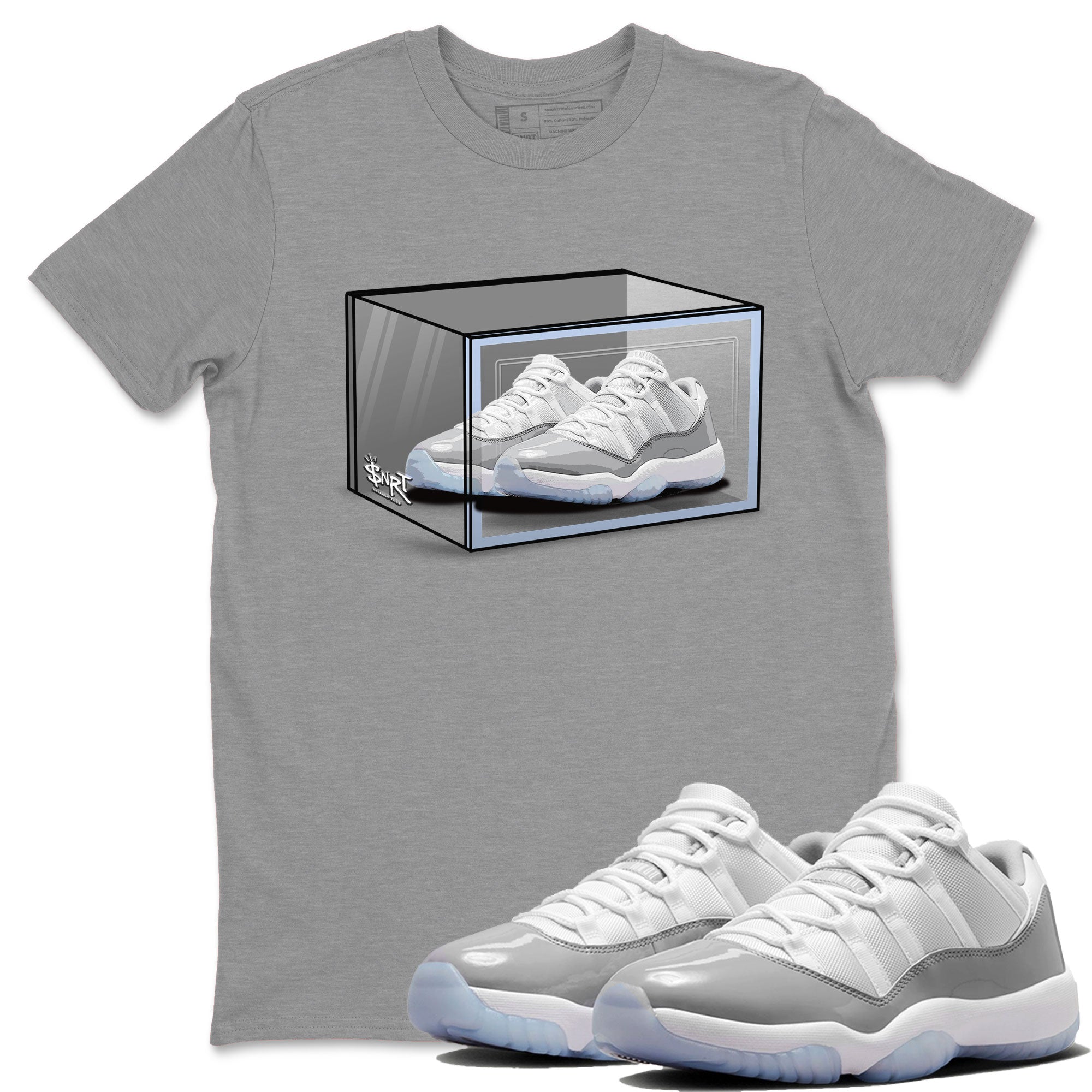 Shoe Box snkmatch Tee - Air Jordan 11 White Cement