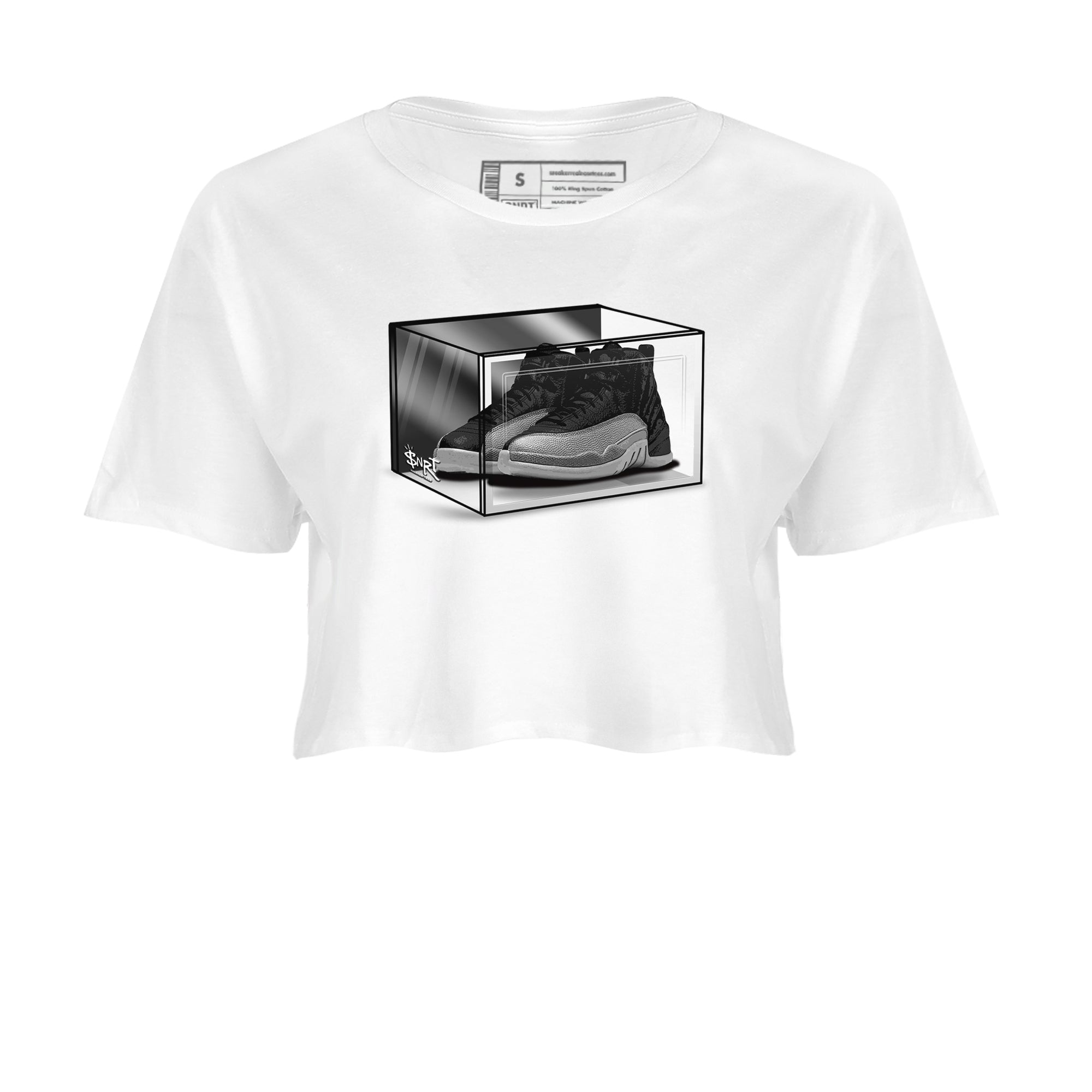 Shoe Box snkmatch Women's Top - Air Jordan 12 Black Wolf Grey