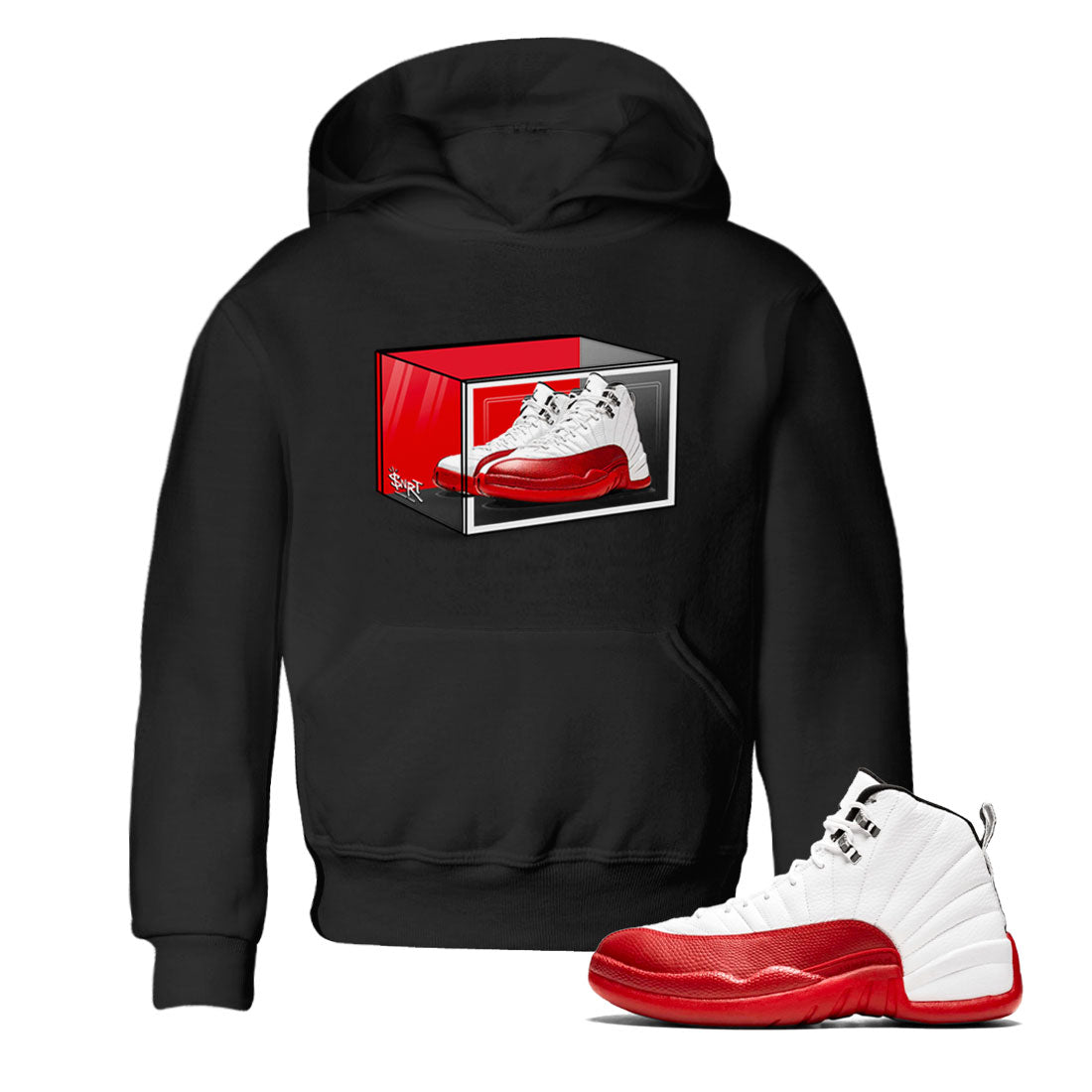 Shoe Box snkmatch Tee Kids - Air Jordan 12 Cherry