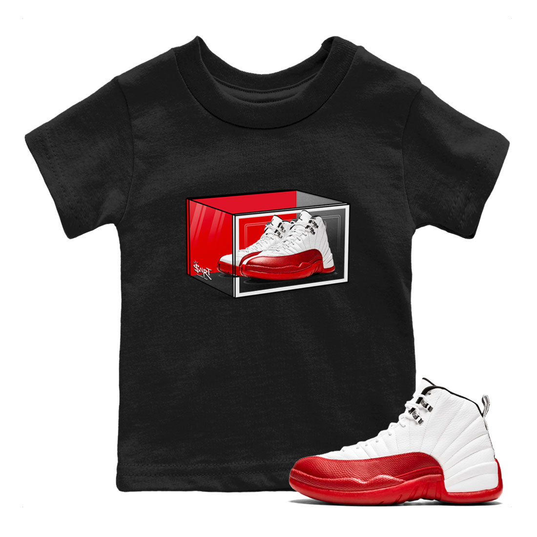 Shoe Box snkmatch Tee Kids - Air Jordan 12 Cherry