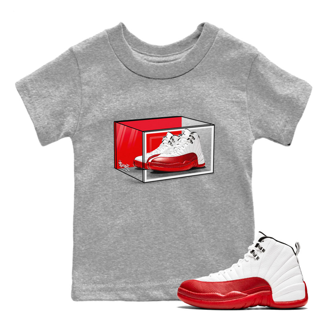 Shoe Box snkmatch Tee Kids - Air Jordan 12 Cherry