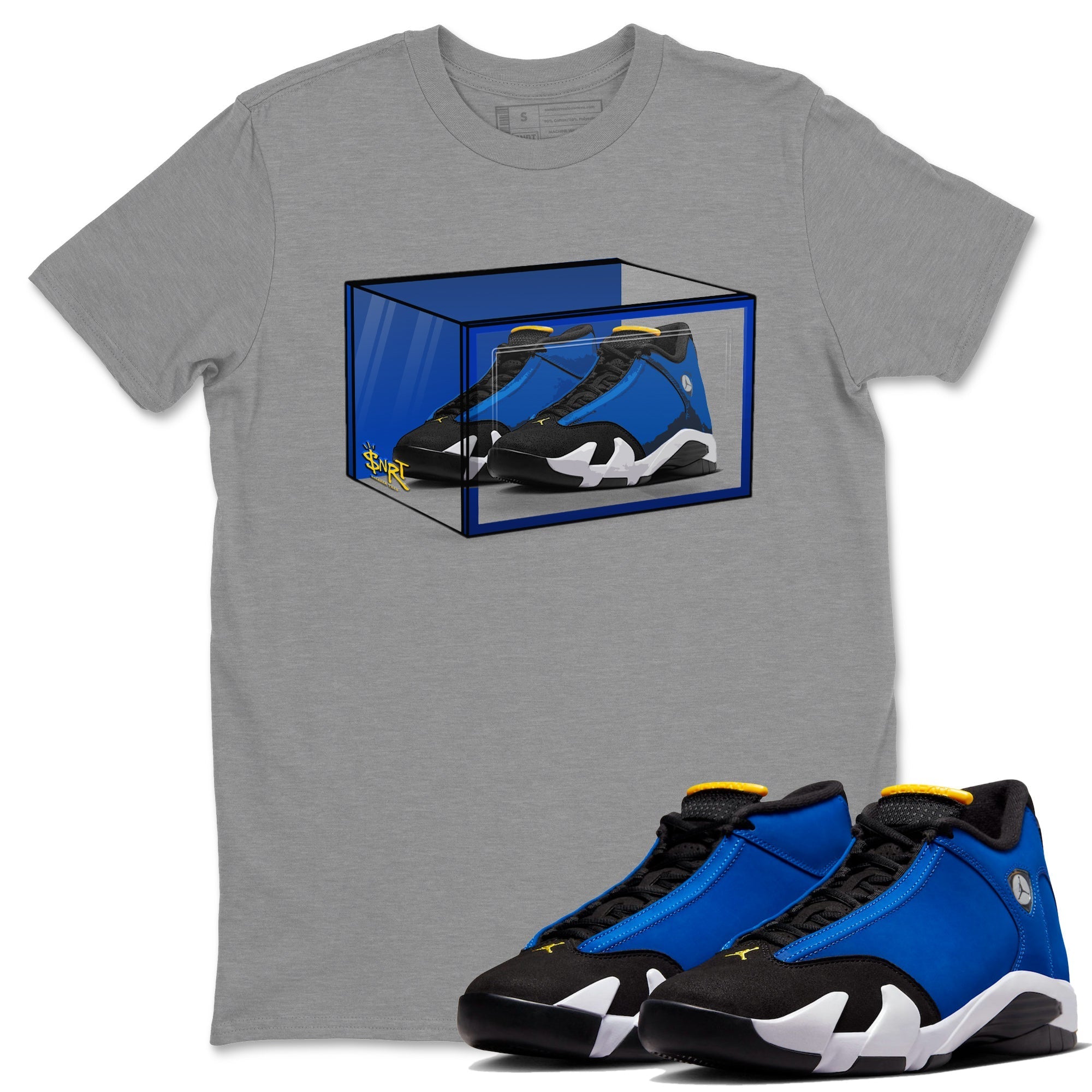 Shoe Box Unisex Tops - Air Jordan 14 Laney
