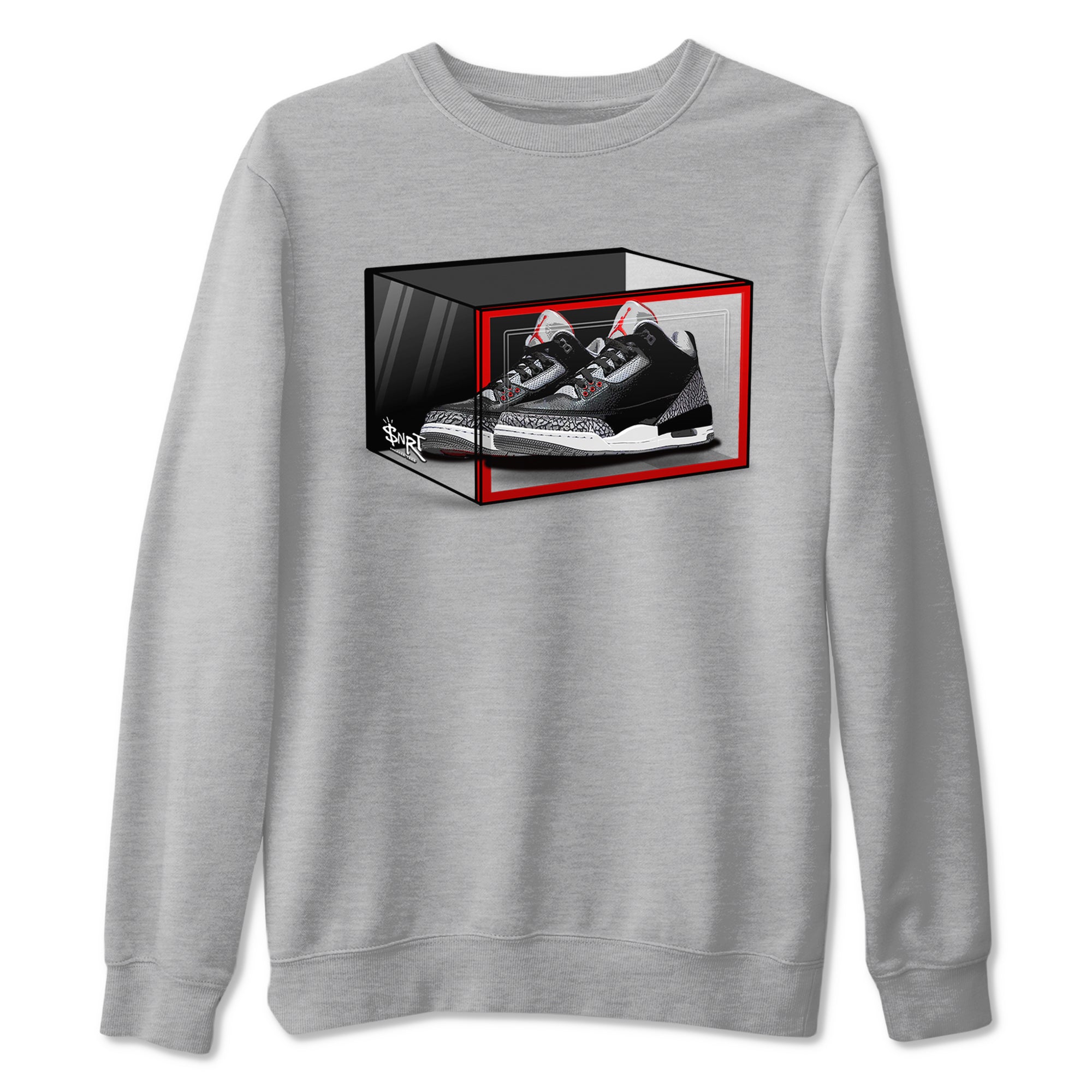 Shoe Box snkmatch Tees - Air Jordan 3 Black Cement
