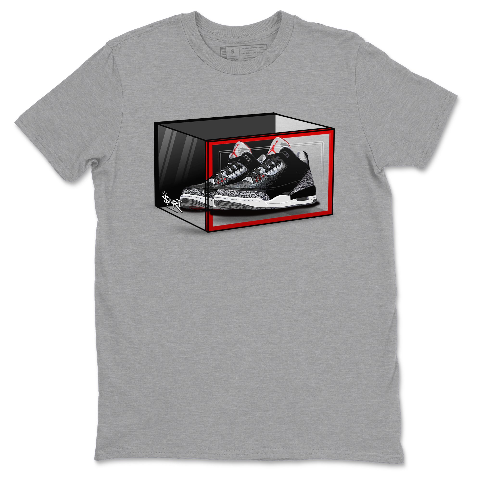 Shoe Box snkmatch Tees - Air Jordan 3 Black Cement
