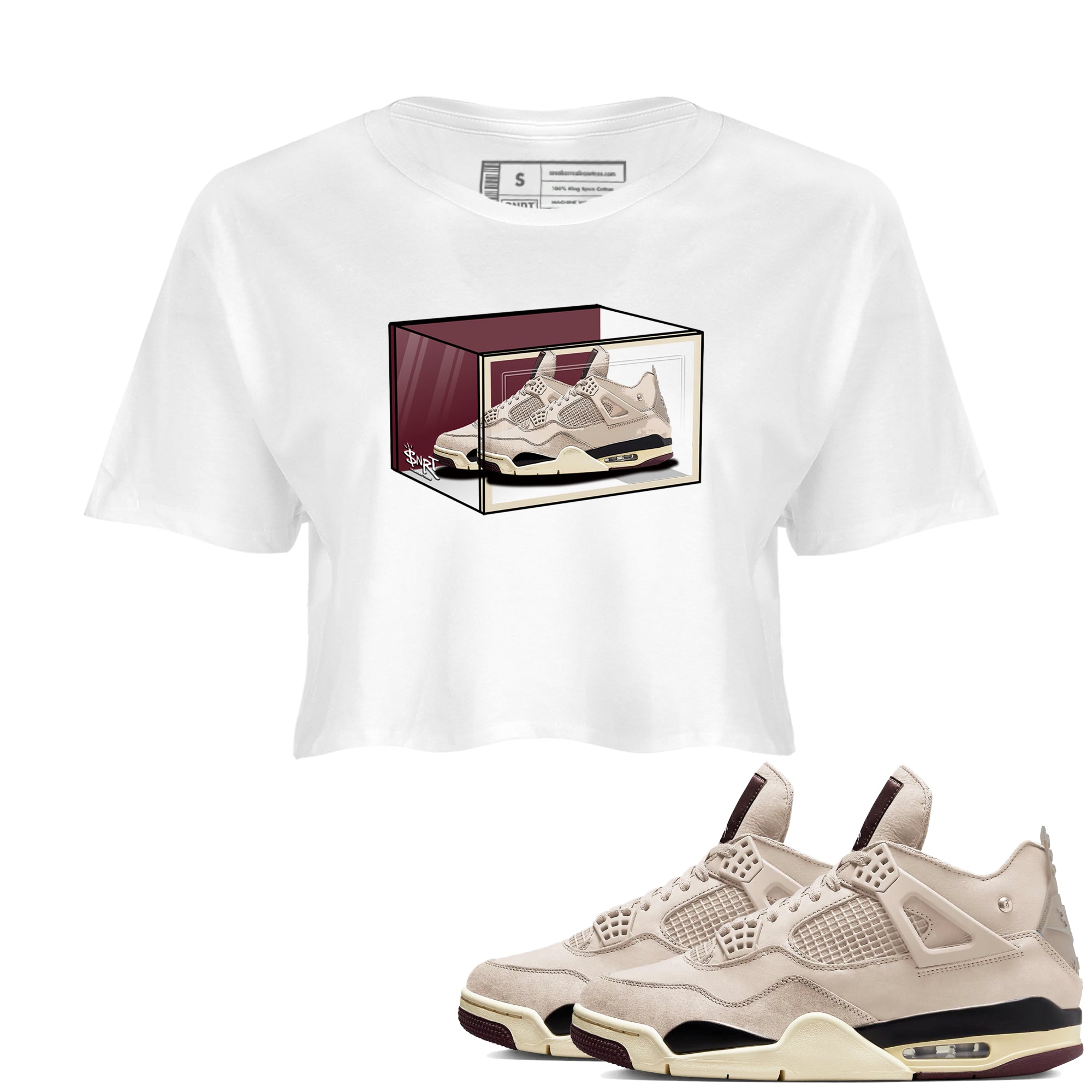 Shoe Box snkmatch Women's Top - Air Jordan 4 A Ma Maniere x Fossil Stone