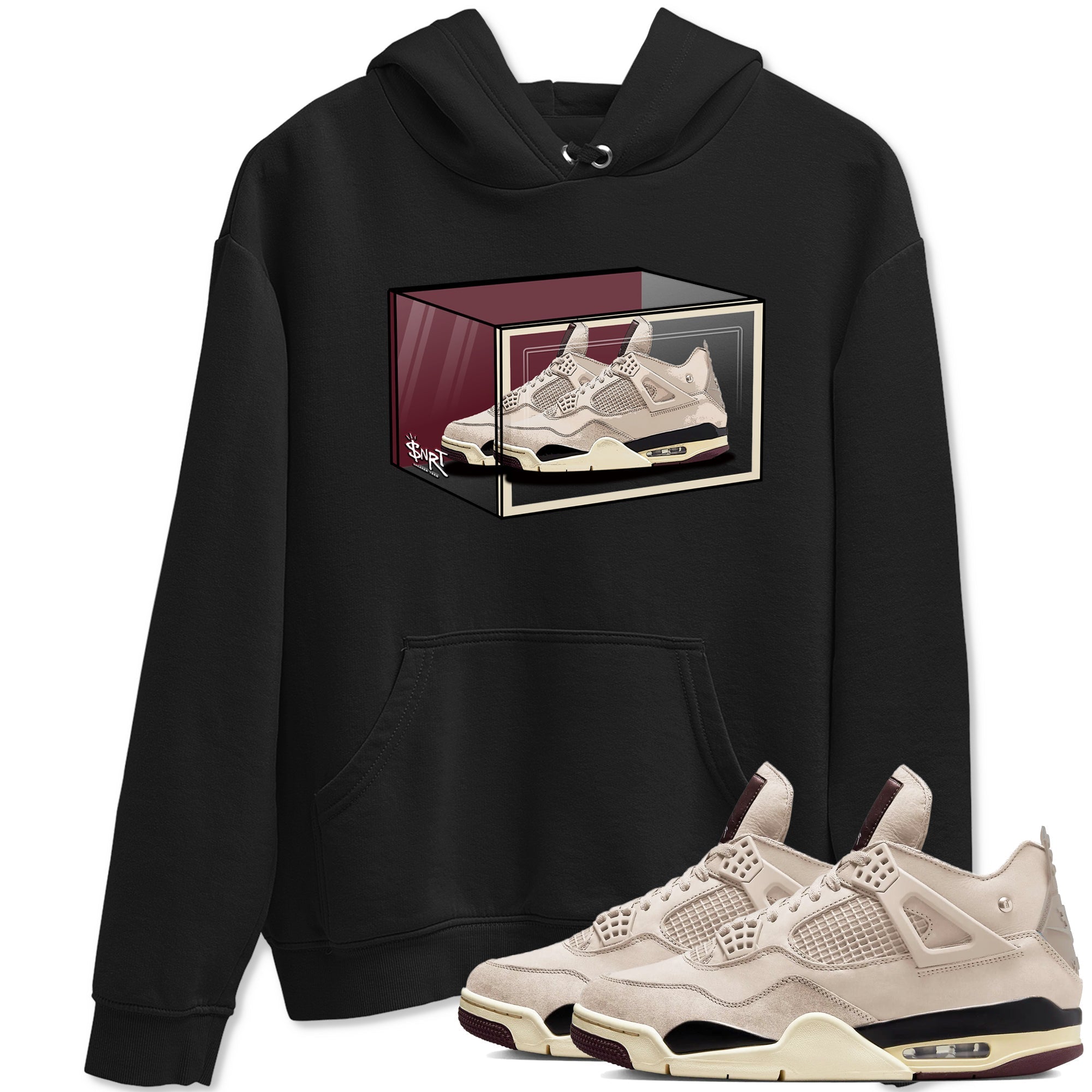 Shoe Box snkmatch Tees - Air Jordan 4 A Ma Maniere x Fossil Stone