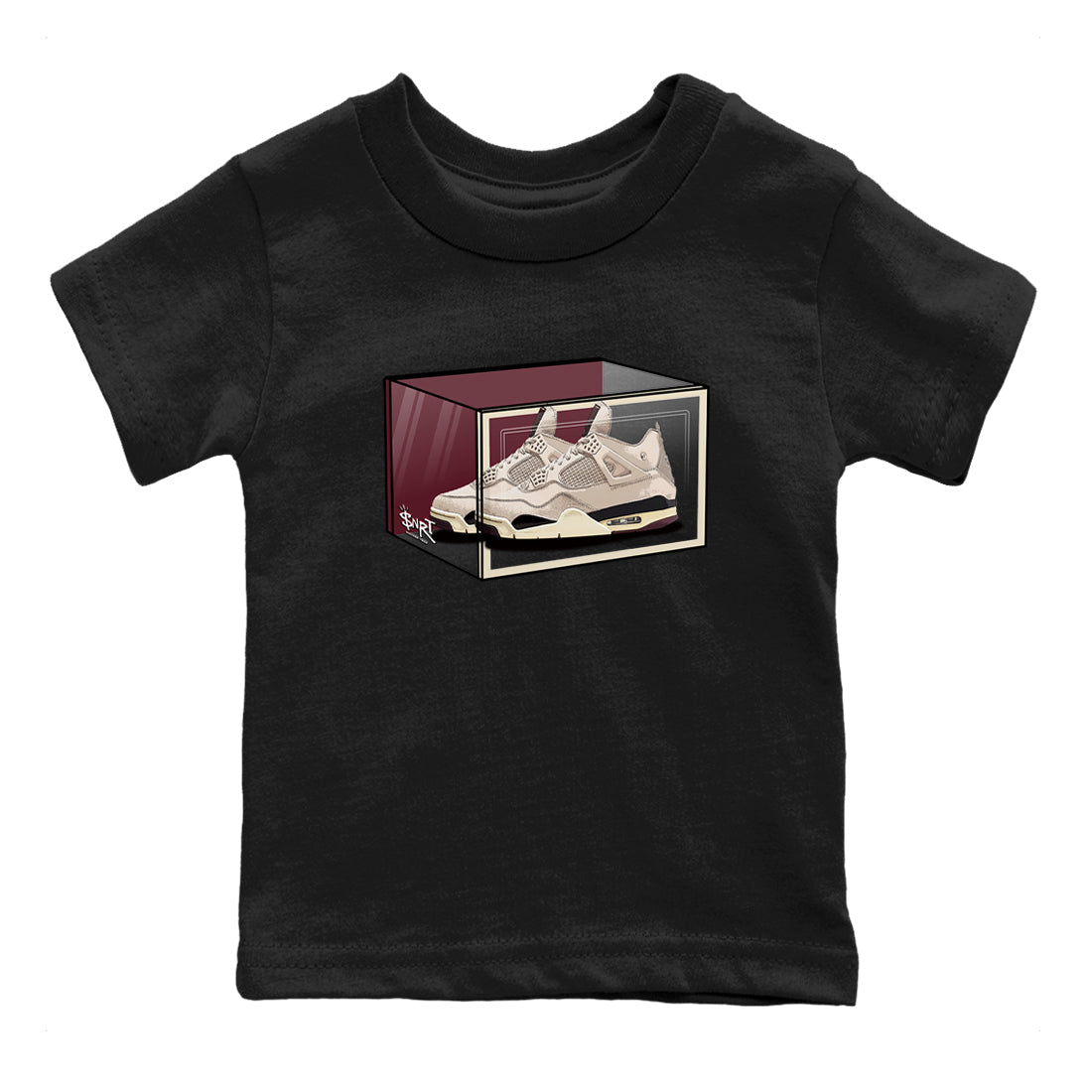 Shoe Box snkmatch Tees Kids - Air Jordan 4 A Ma Maniere x Fossil Stone