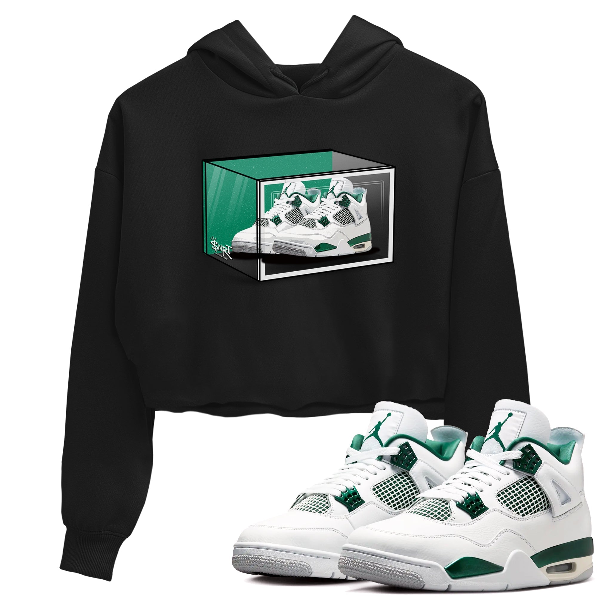 Shoe Box snkmatch Women's Top - Air Jordan 4 Oxidized Green
