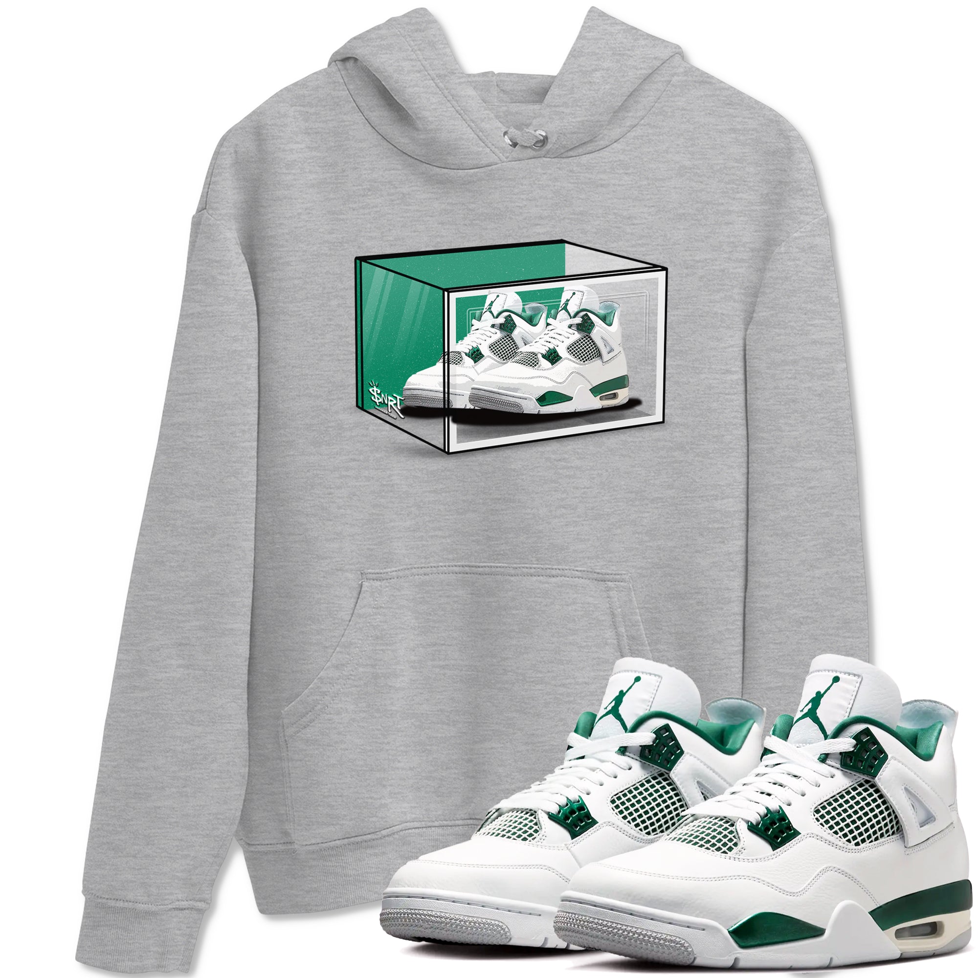 Shoe Box snkmatch Tees - Air Jordan 4 Oxidized Green