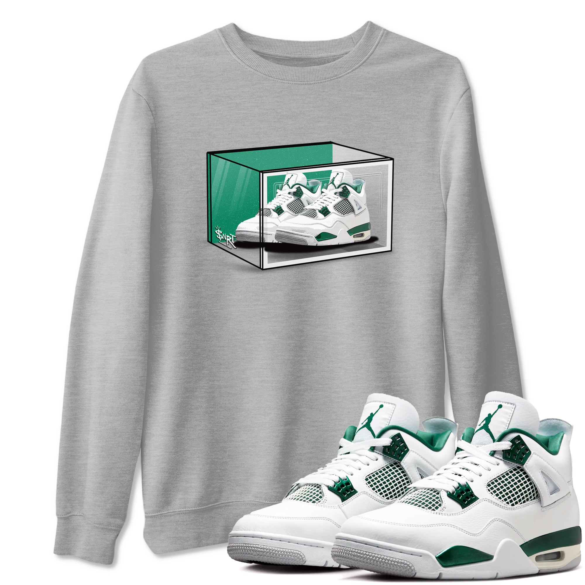 Shoe Box snkmatch Tees - Air Jordan 4 Oxidized Green